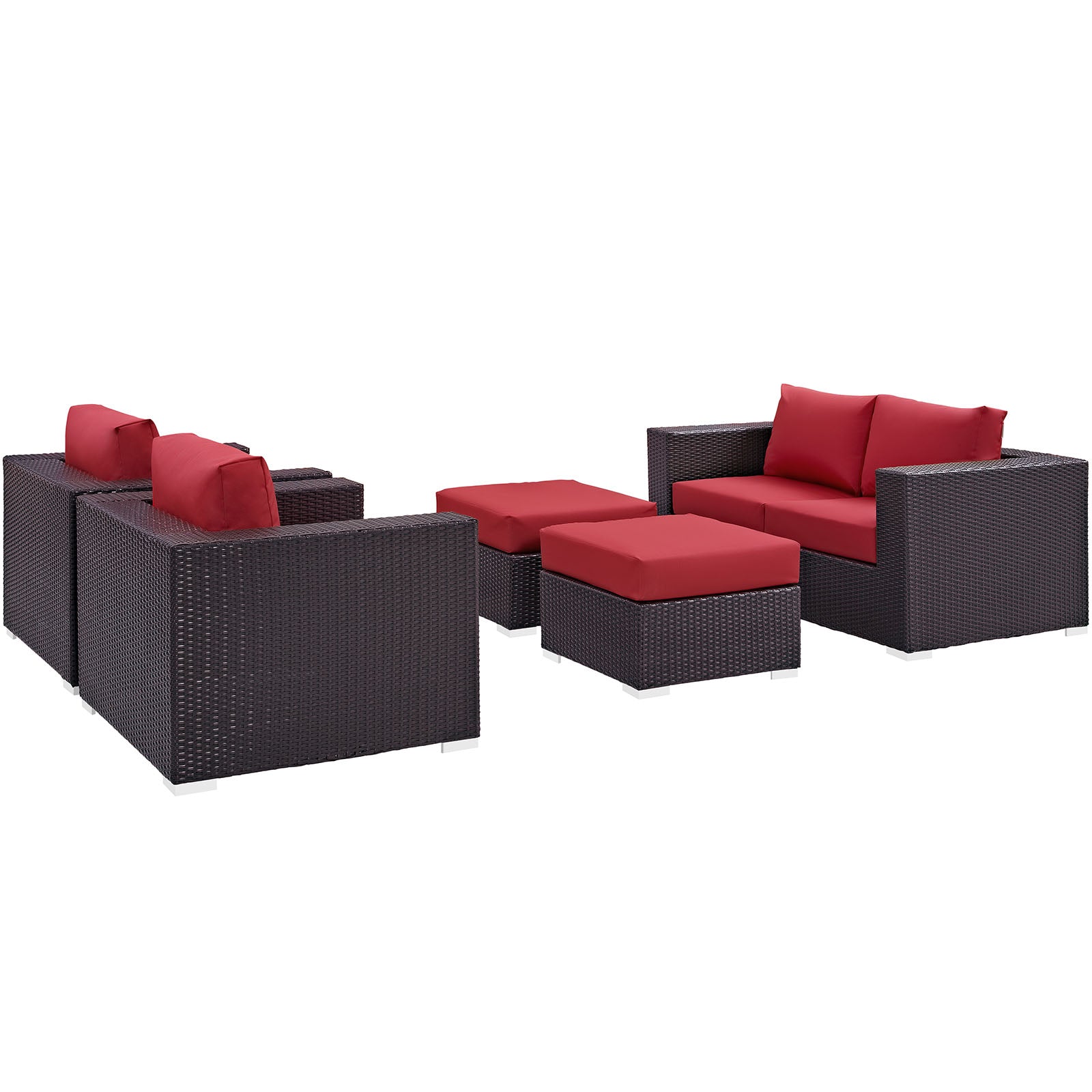 Convene 5 Piece Outdoor Patio Sofa Set - East Shore Modern Home Furnishings