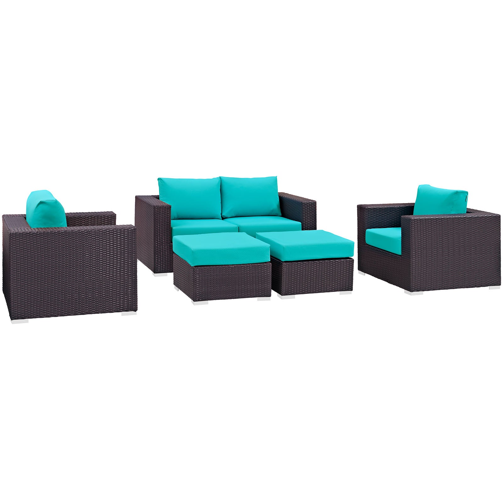 Convene 5 Piece Outdoor Patio Sofa Set - East Shore Modern Home Furnishings