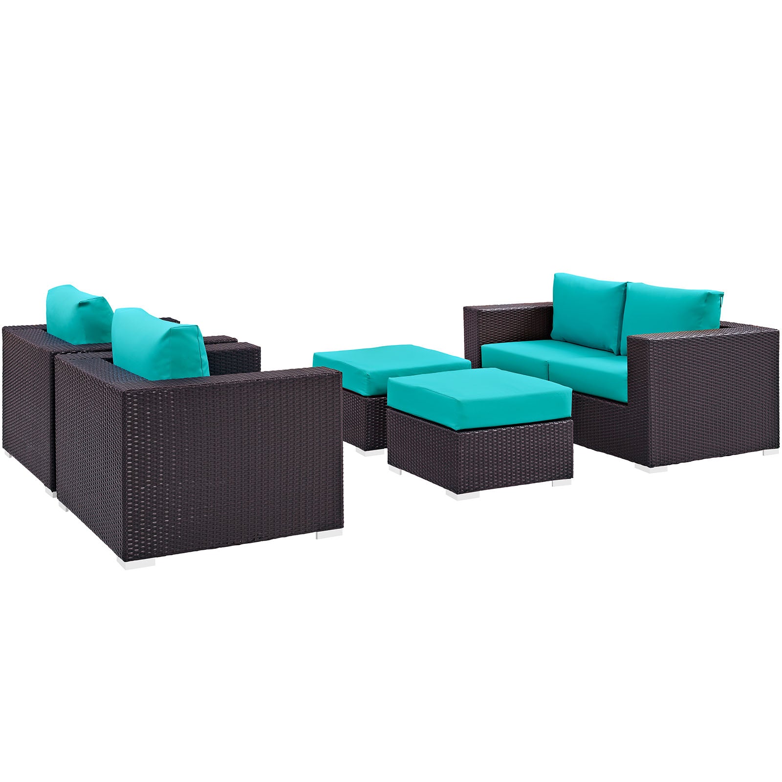 Convene 5 Piece Outdoor Patio Sofa Set - East Shore Modern Home Furnishings