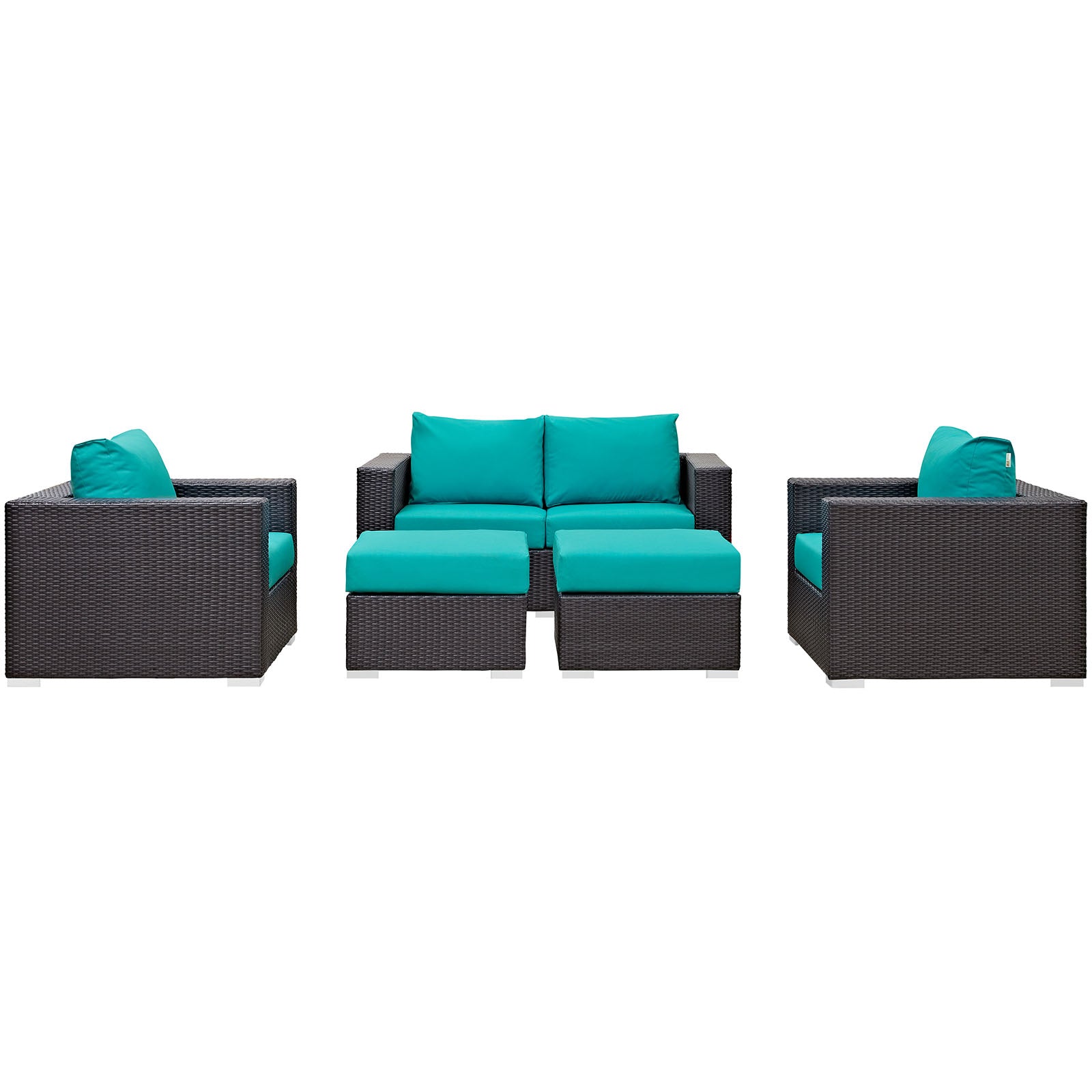 Convene 5 Piece Outdoor Patio Sofa Set - East Shore Modern Home Furnishings