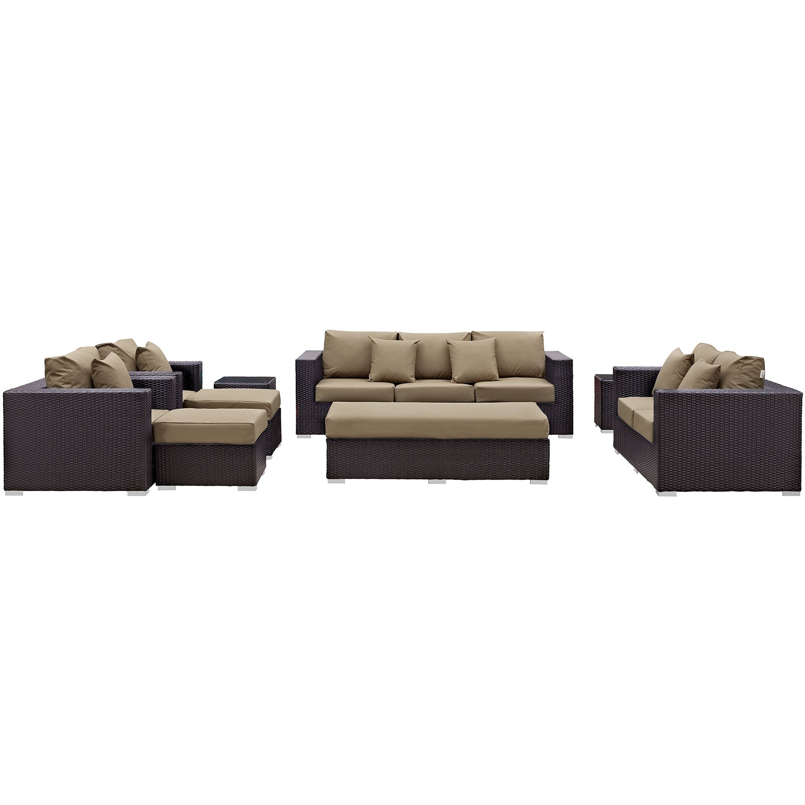 Convene 9 Piece Outdoor Patio Sofa Set - East Shore Modern Home Furnishings