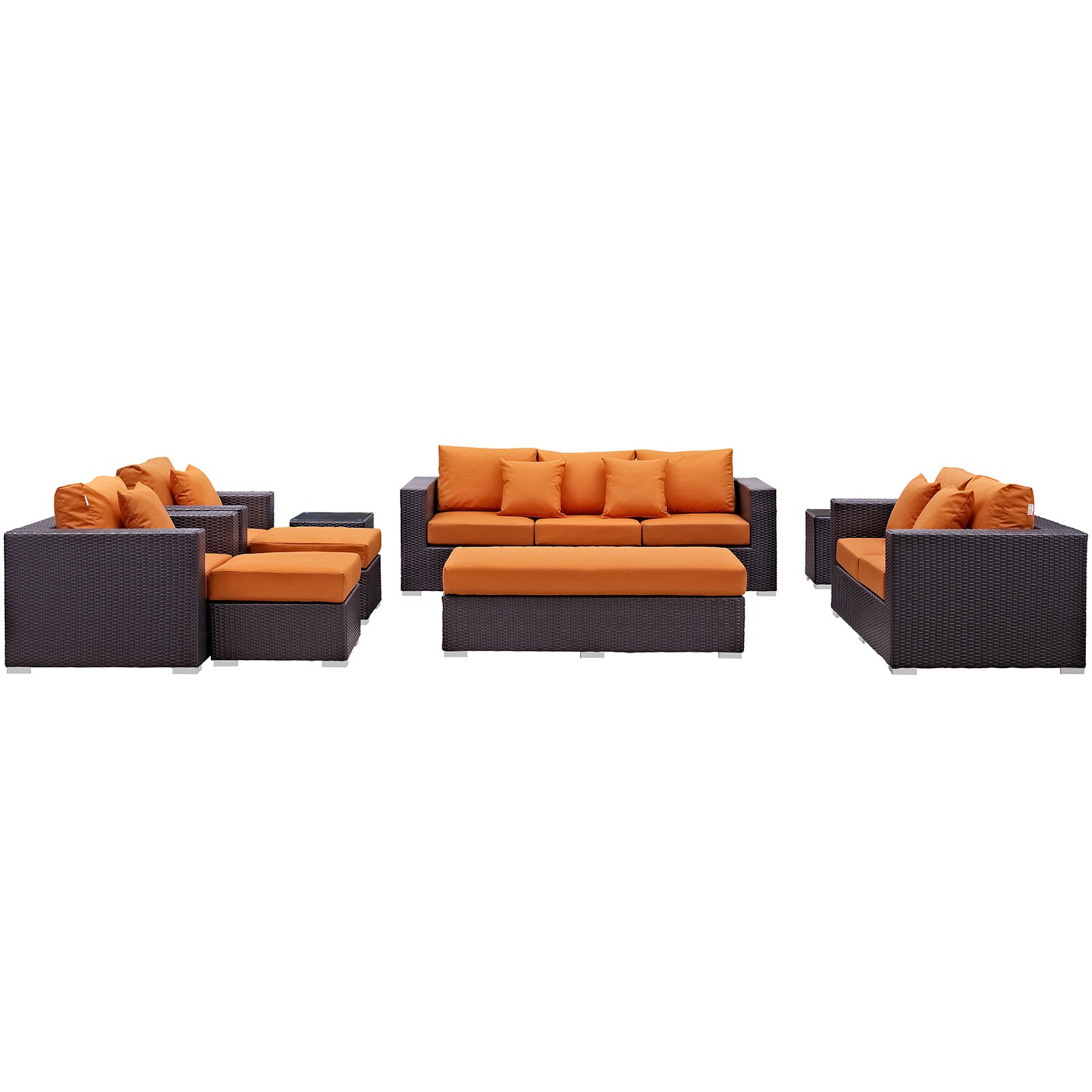 Convene 9 Piece Outdoor Patio Sofa Set - East Shore Modern Home Furnishings