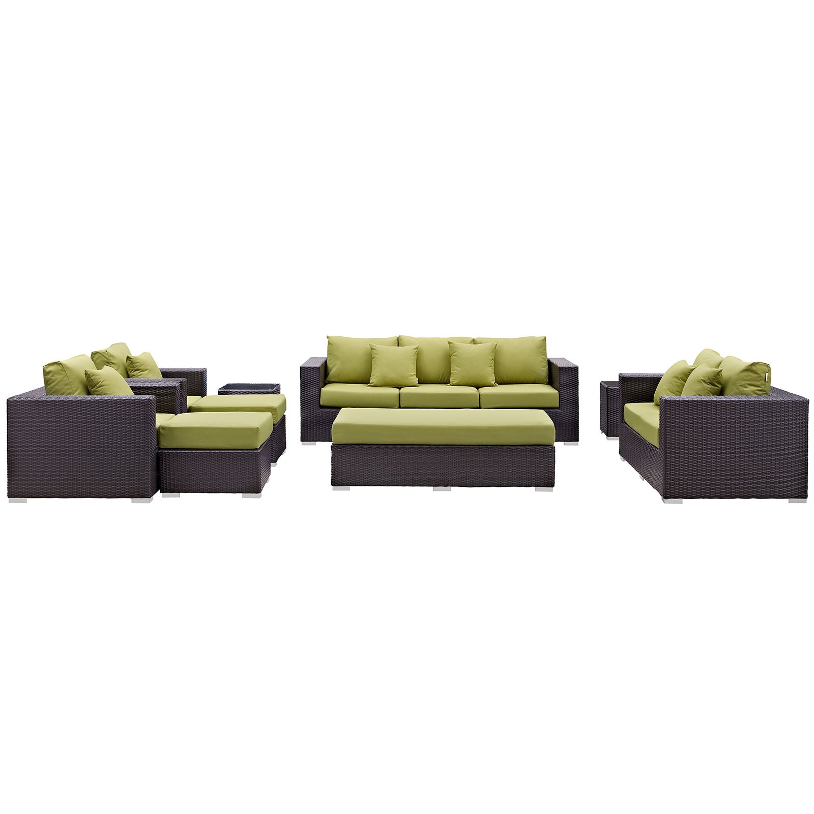 Convene 9 Piece Outdoor Patio Sofa Set - East Shore Modern Home Furnishings