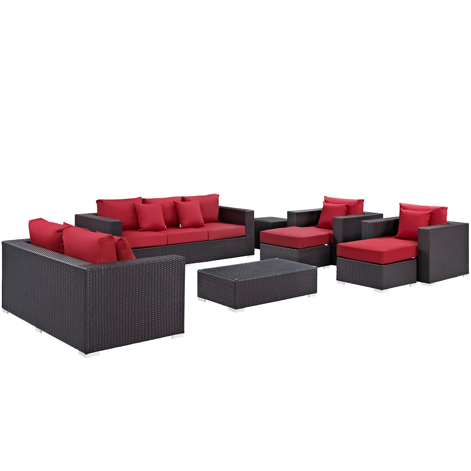 Convene 9 Piece Outdoor Patio Sofa Set - East Shore Modern Home Furnishings