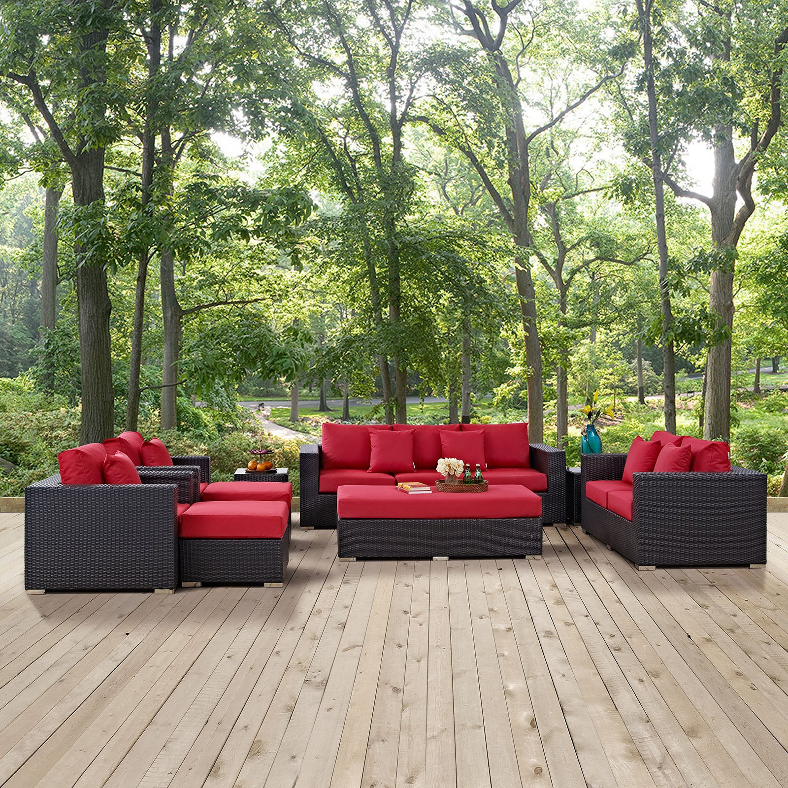 Convene 9 Piece Outdoor Patio Sofa Set