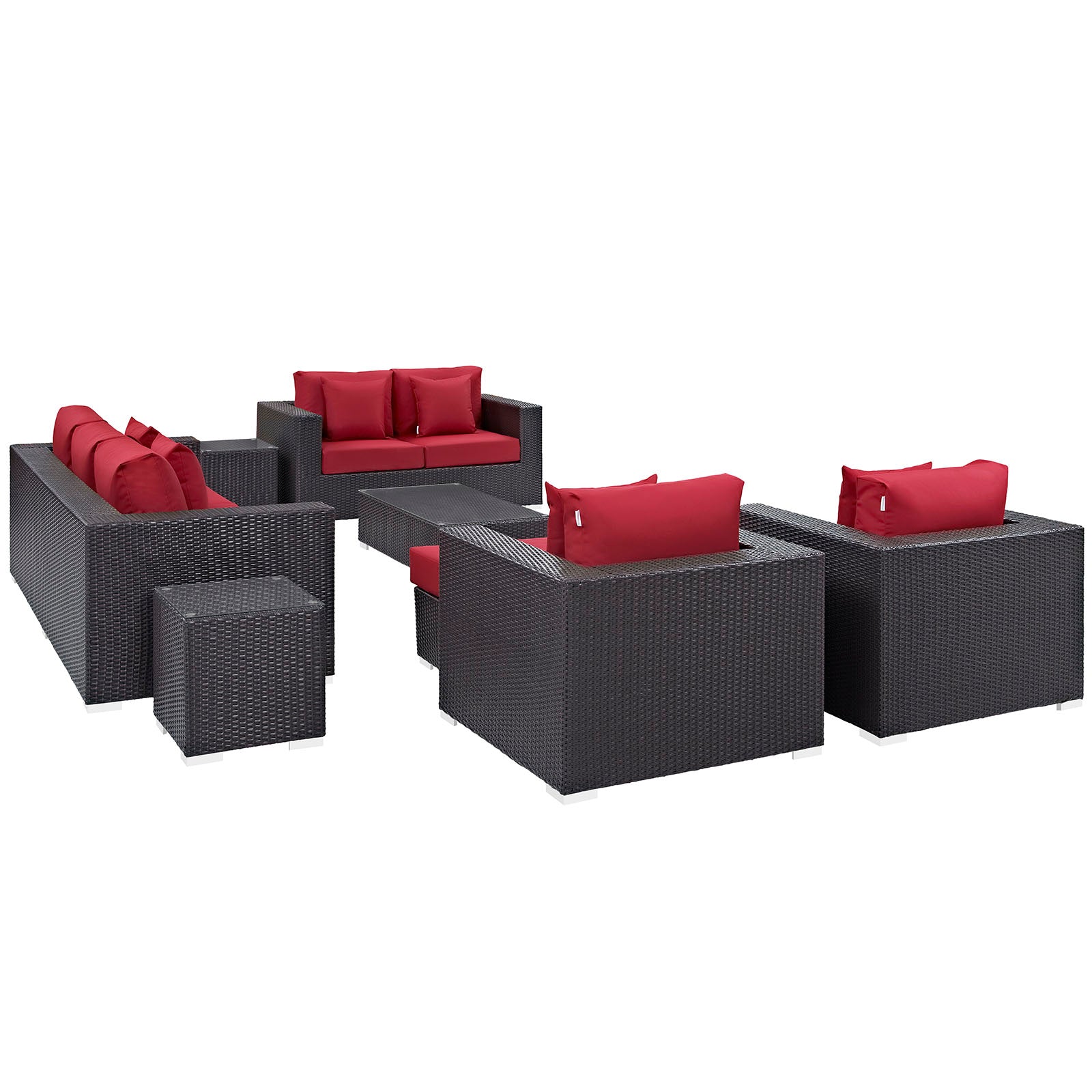 Convene 9 Piece Outdoor Patio Sofa Set - East Shore Modern Home Furnishings