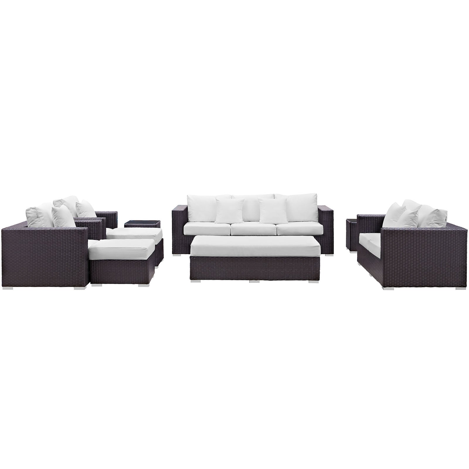 Convene 9 Piece Outdoor Patio Sofa Set - East Shore Modern Home Furnishings