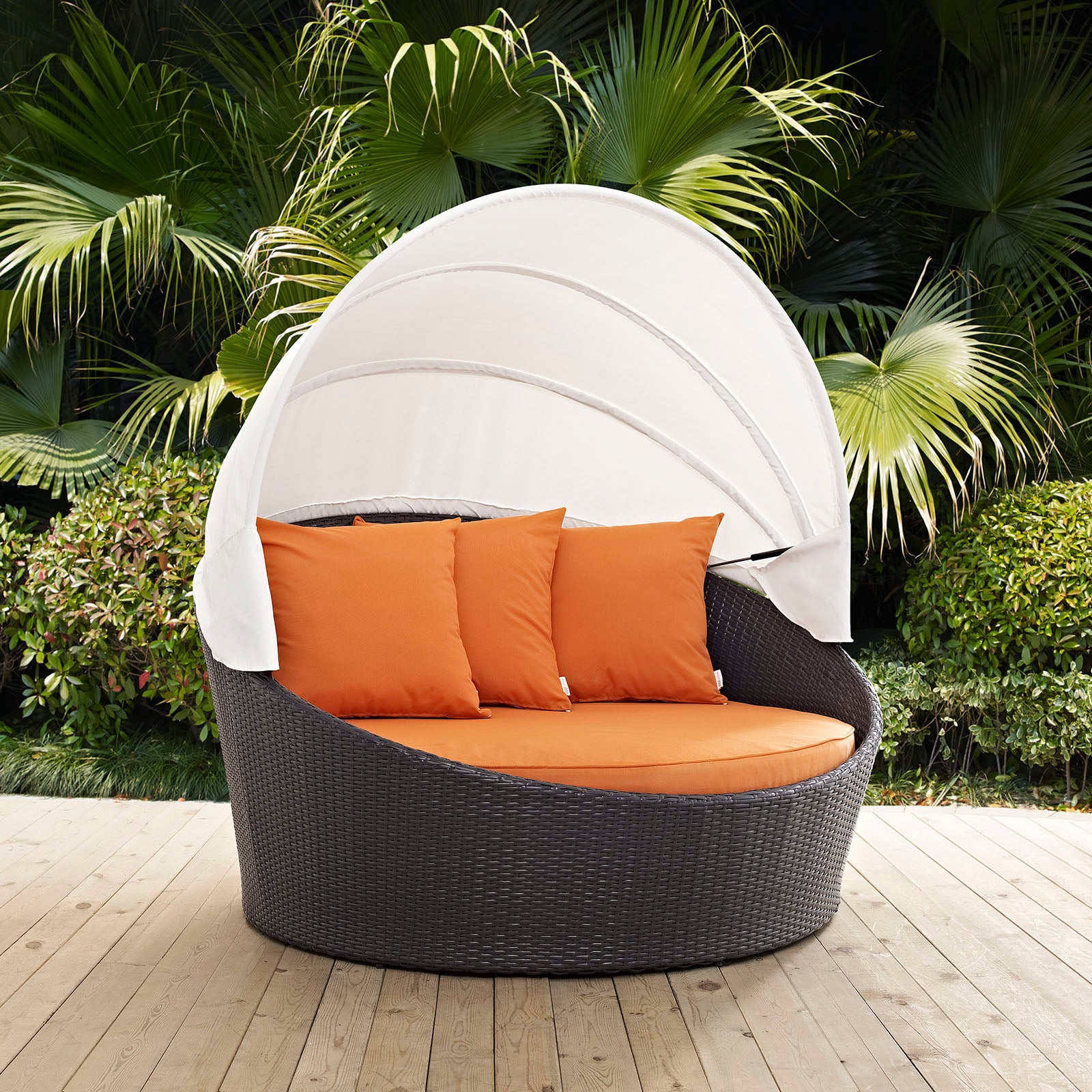 Convene Canopy Outdoor Patio Daybed - East Shore Modern Home Furnishings