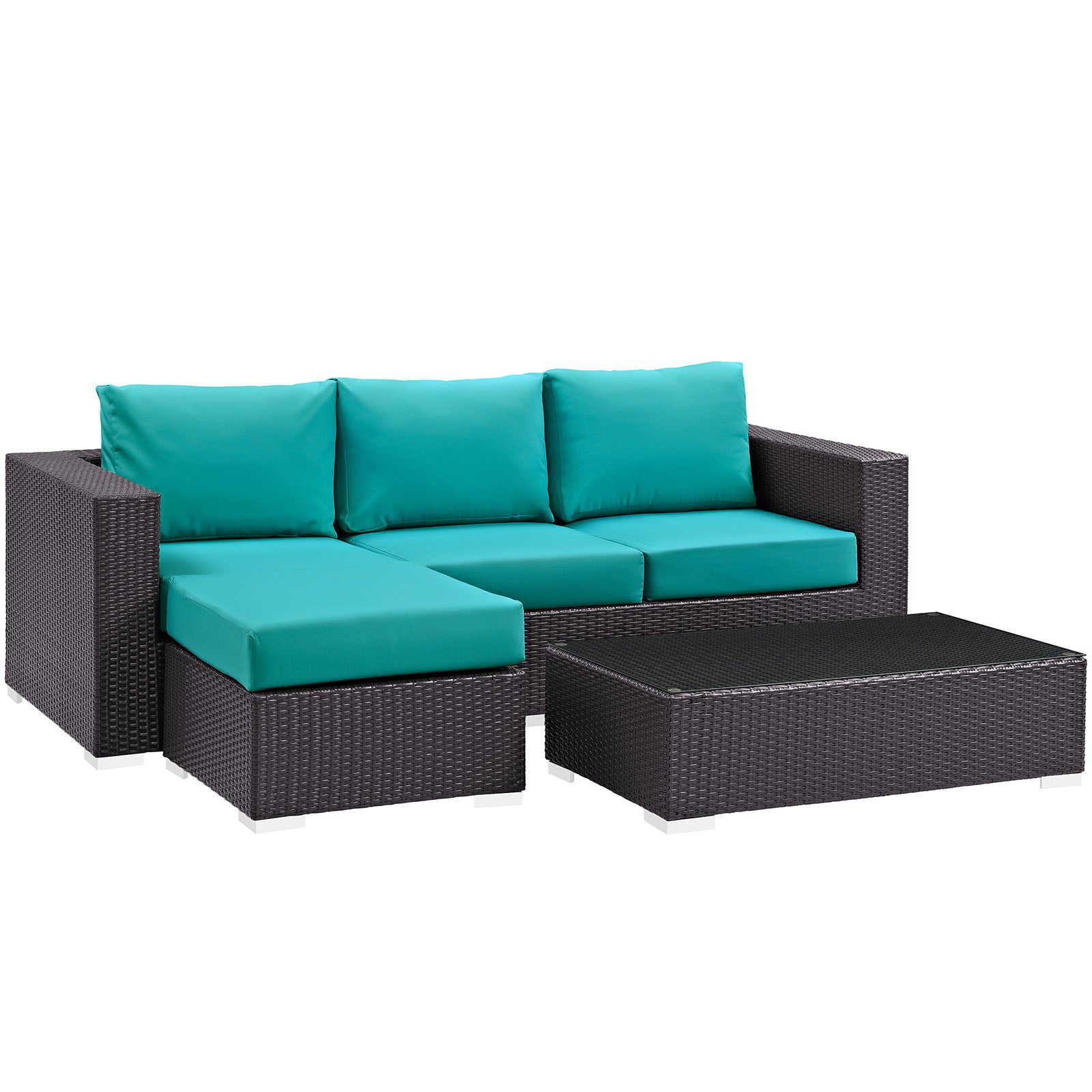 Convene 3 Piece Outdoor Patio Sofa Set - East Shore Modern Home Furnishings