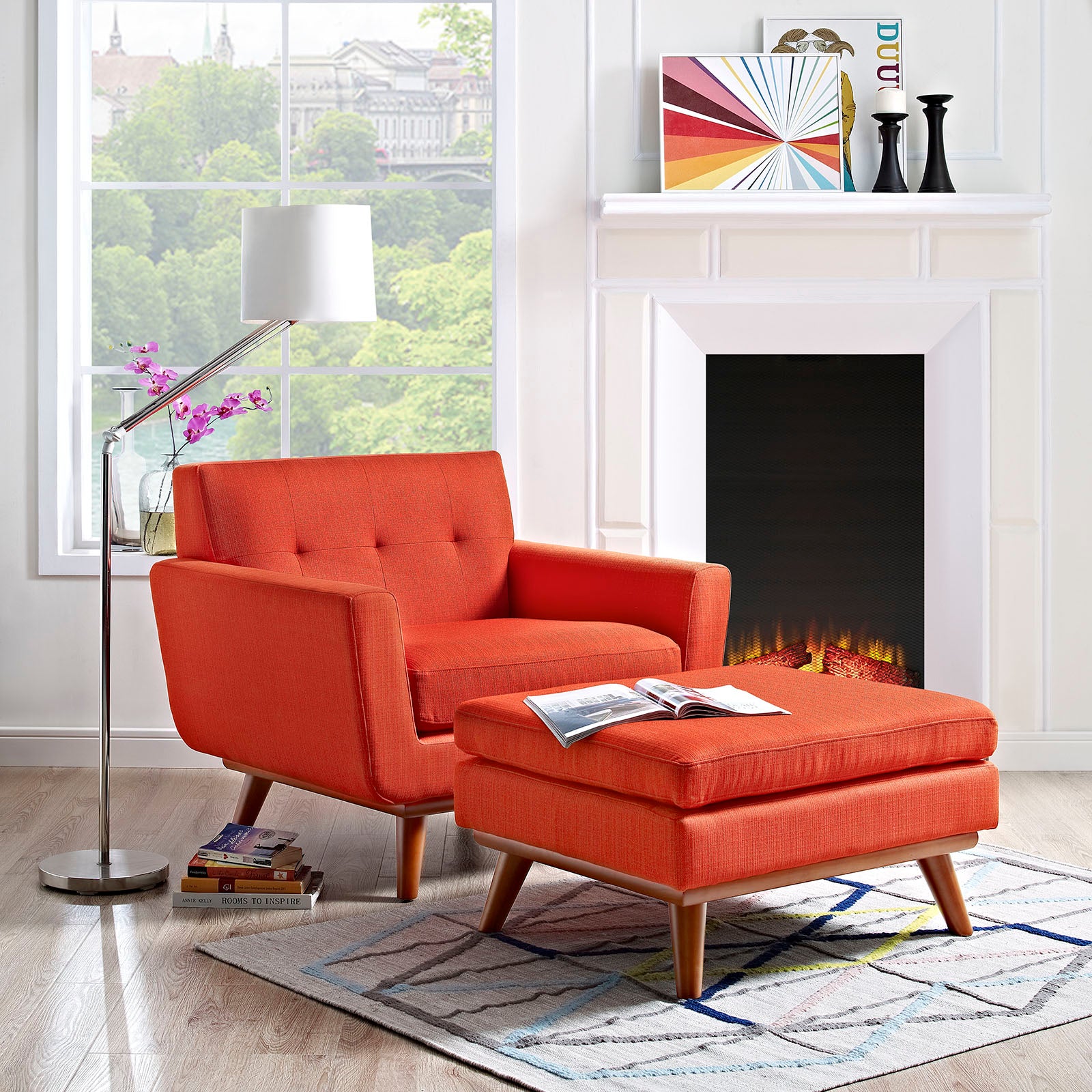 Engage 2 Piece Armchair and Ottoman - East Shore Modern Home Furnishings