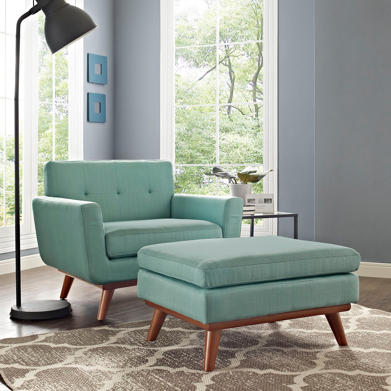 Engage 2 Piece Armchair and Ottoman - East Shore Modern Home Furnishings