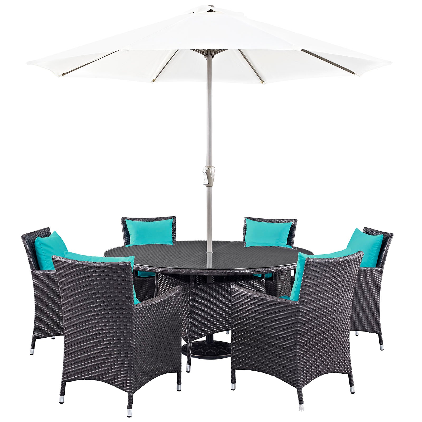 Convene 8 Piece Outdoor Patio Dining Set - East Shore Modern Home Furnishings