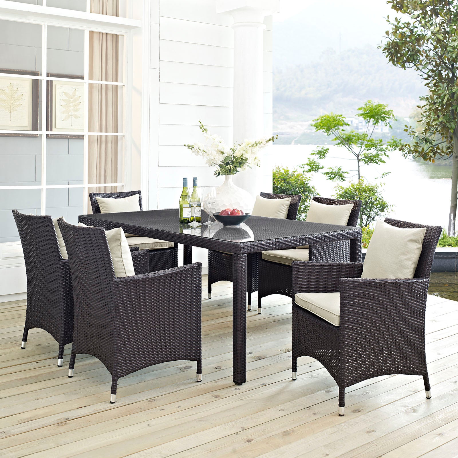 Convene 7 Piece Outdoor Patio Dining Set - East Shore Modern Home Furnishings