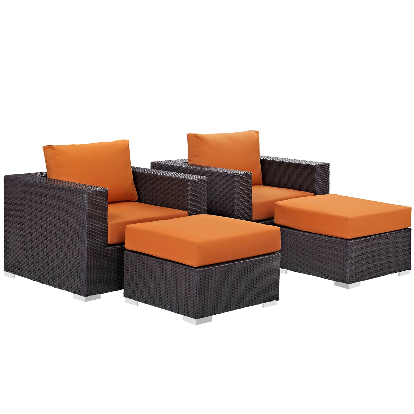 Convene 4 Piece Outdoor Patio Sectional Set