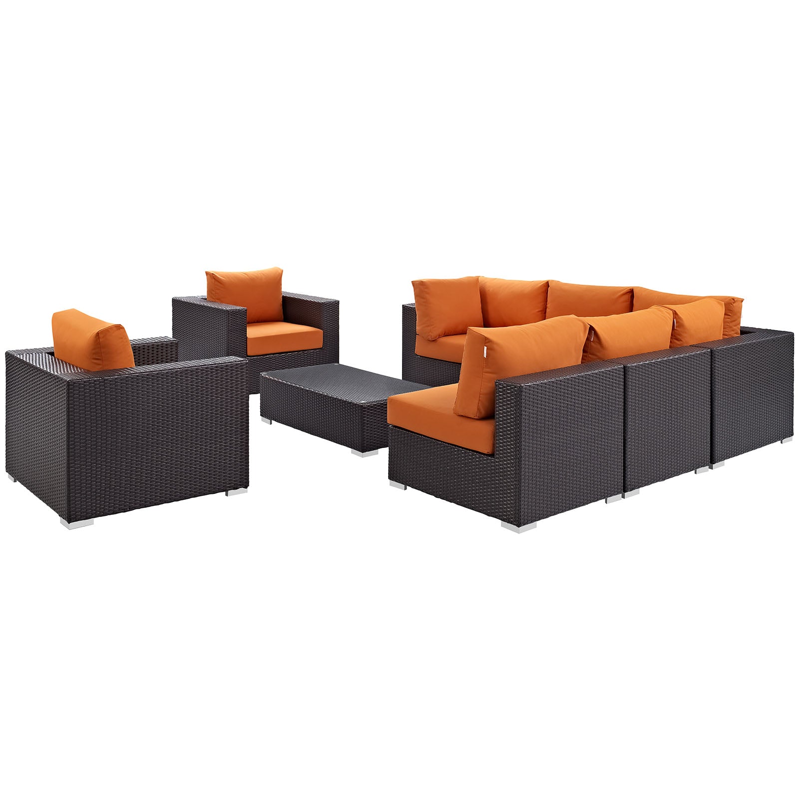 Convene 8 Piece Outdoor Patio Sectional Set