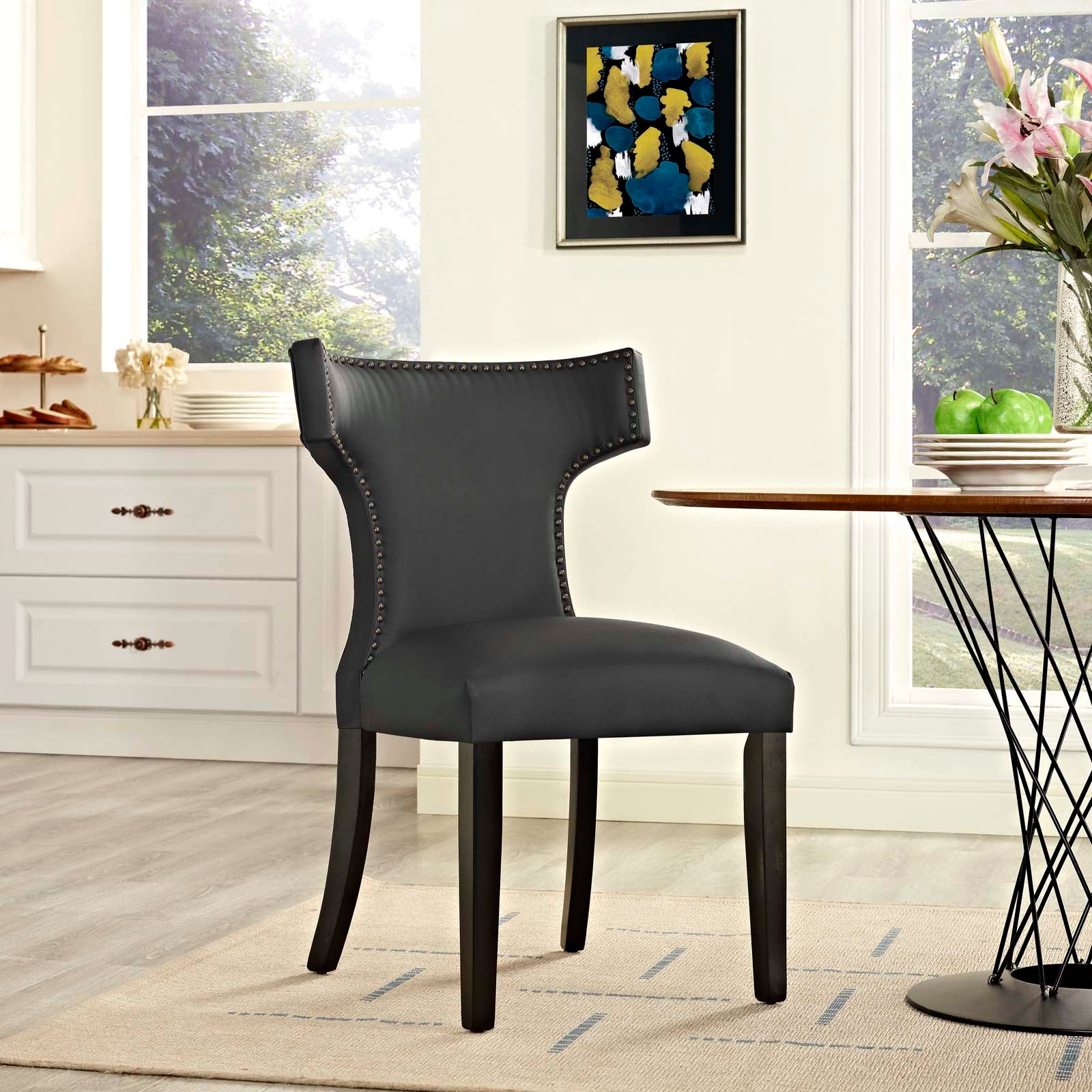 Curve Vinyl Dining Chair - East Shore Modern Home Furnishings