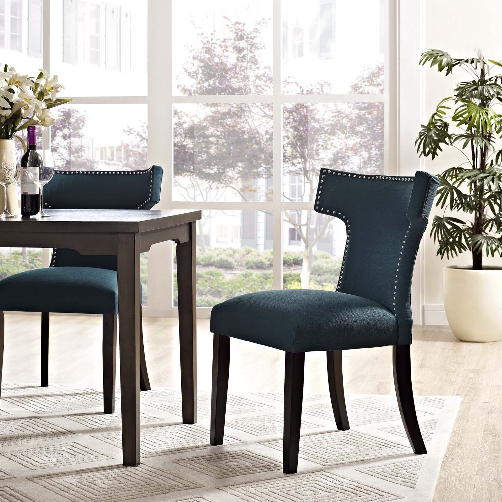 Curve Fabric Dining Chair - East Shore Modern Home Furnishings