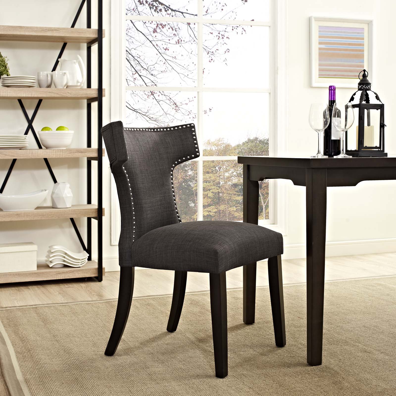 Curve Fabric Dining Chair - East Shore Modern Home Furnishings