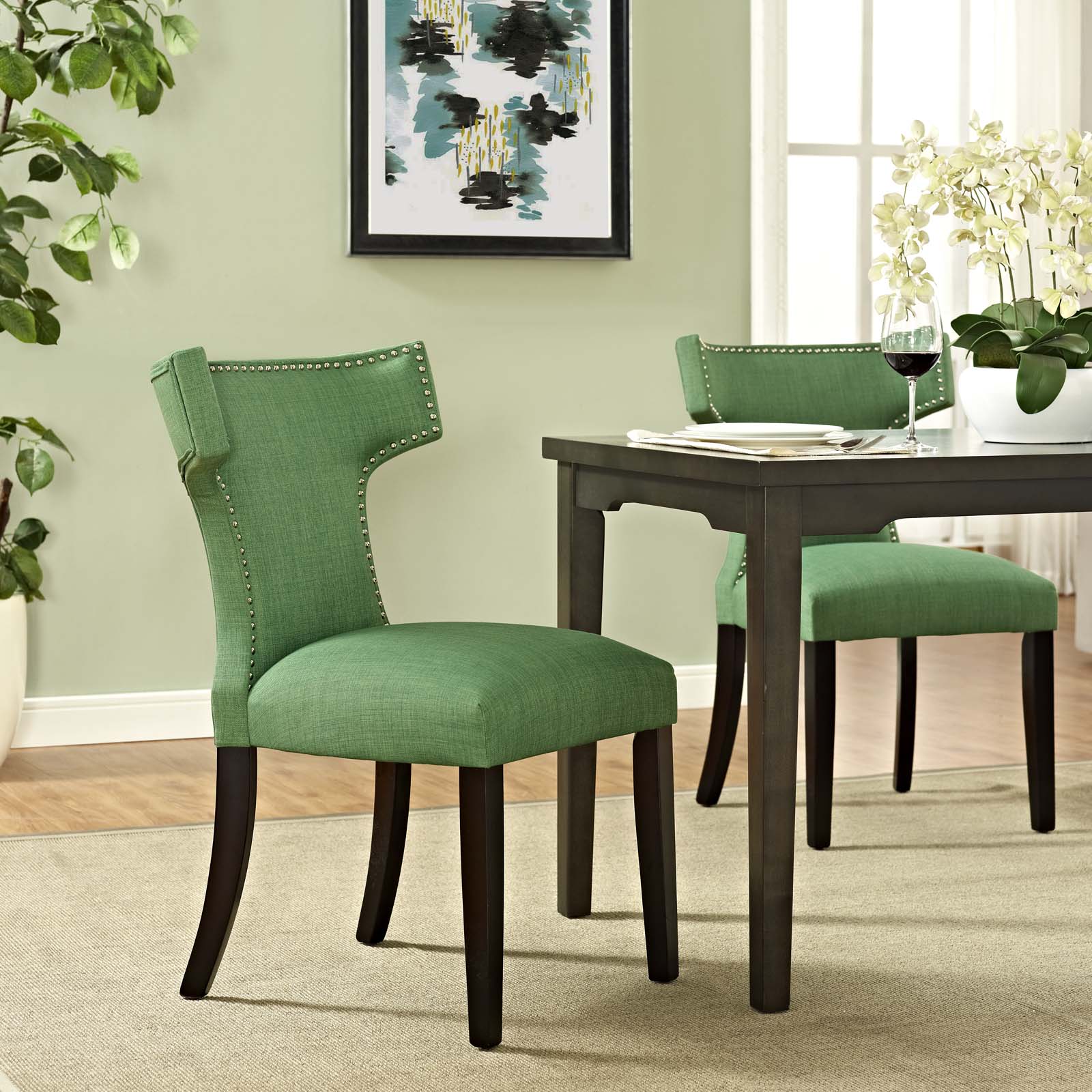 Curve Fabric Dining Chair - East Shore Modern Home Furnishings