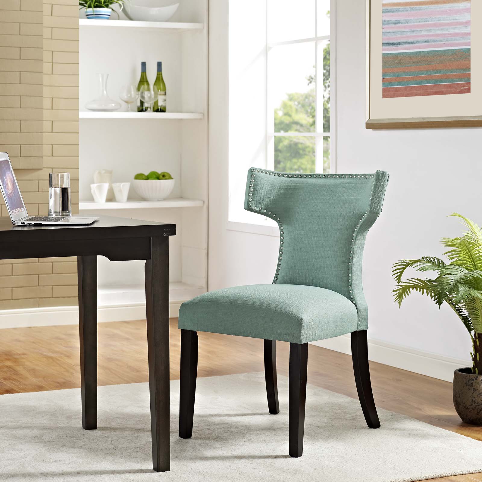 Curve Fabric Dining Chair - East Shore Modern Home Furnishings