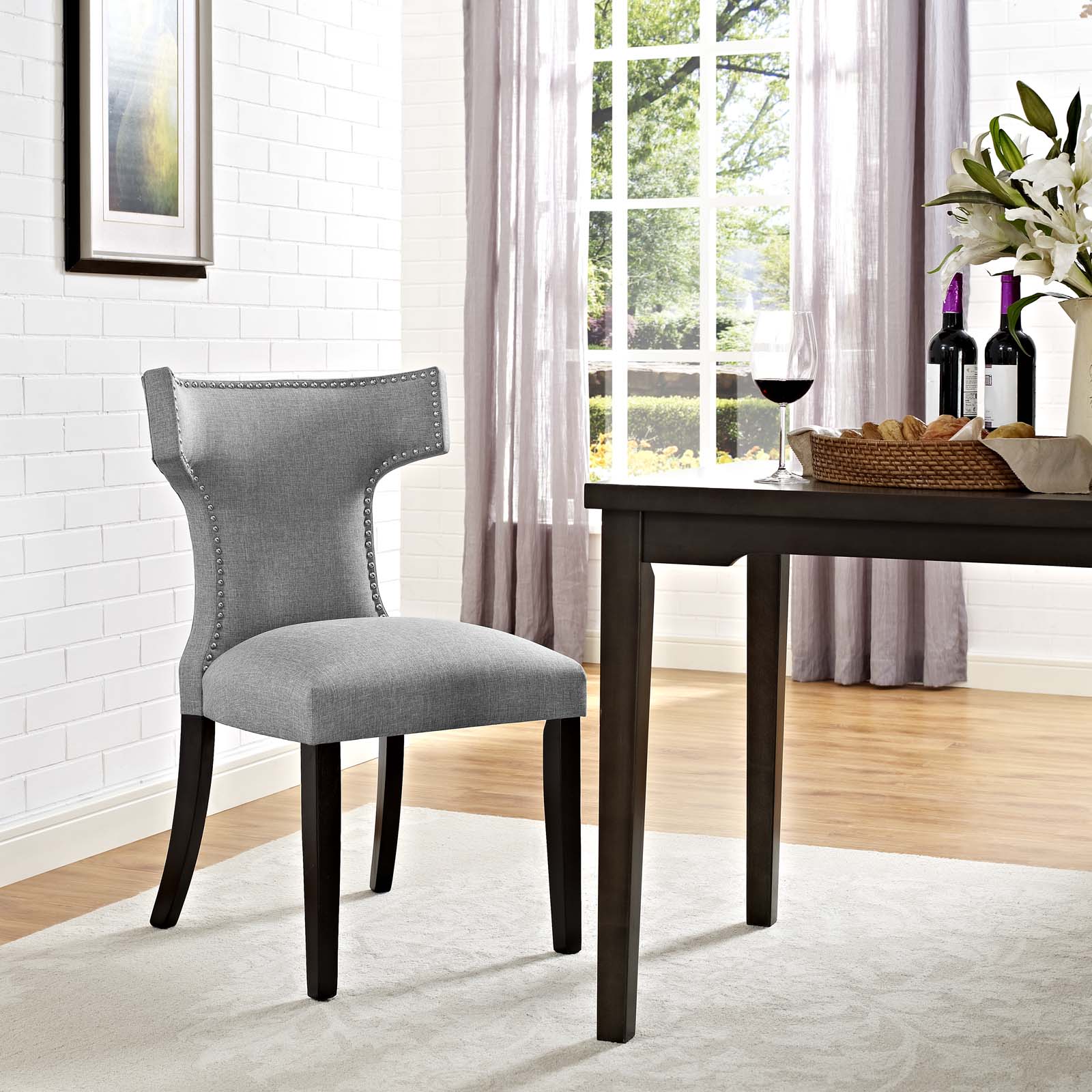 Curve Fabric Dining Chair - East Shore Modern Home Furnishings