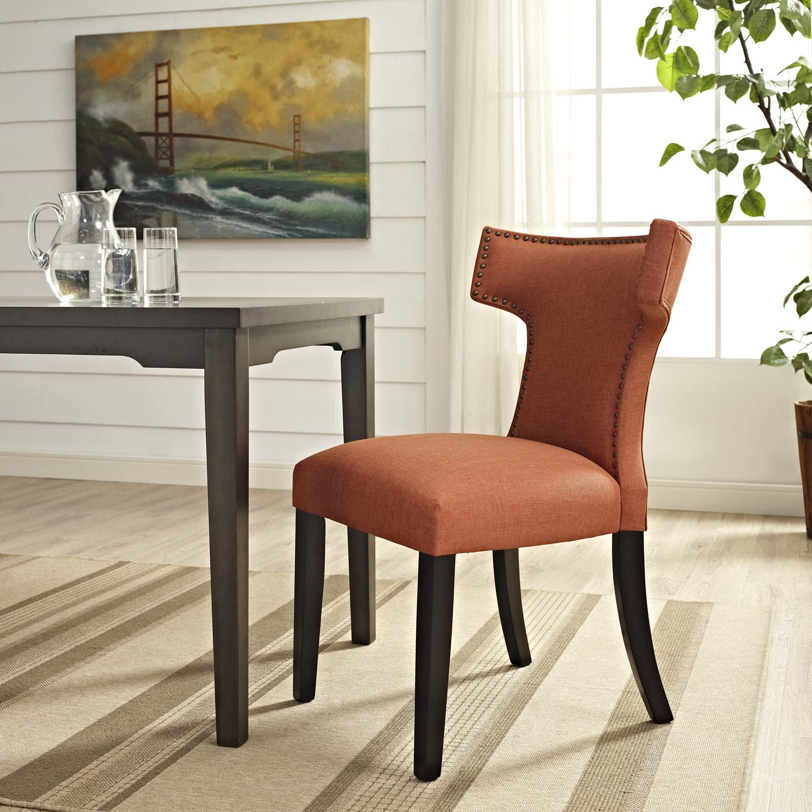 Curve Fabric Dining Chair - East Shore Modern Home Furnishings