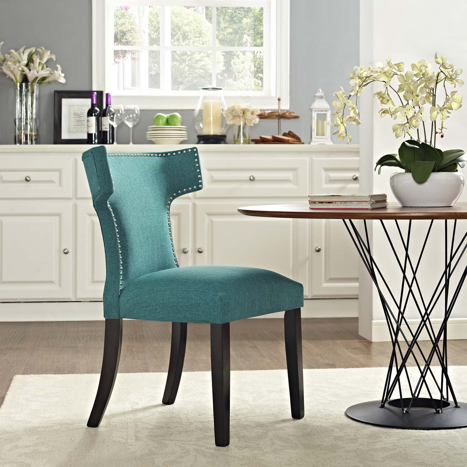 Curve Fabric Dining Chair - East Shore Modern Home Furnishings