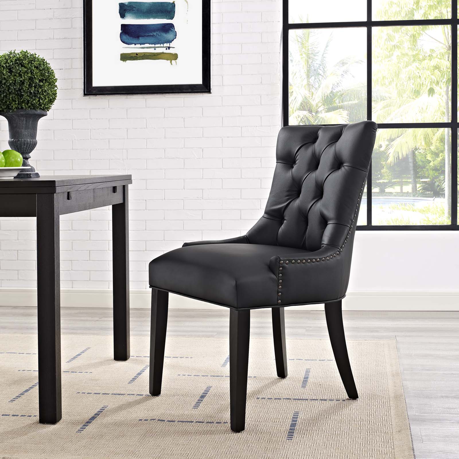 Regent Tufted Vegan Leather Dining Chair - East Shore Modern Home Furnishings