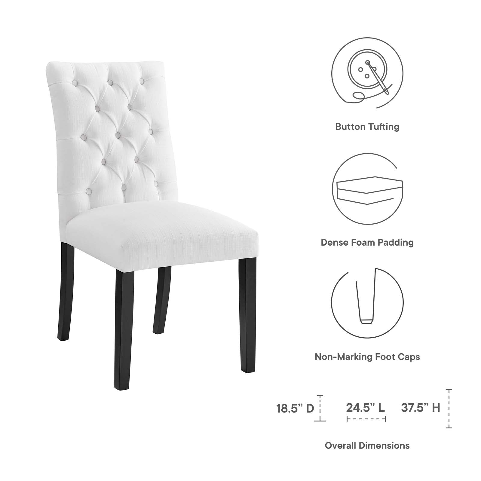Duchess Fabric Dining Chair - East Shore Modern Home Furnishings