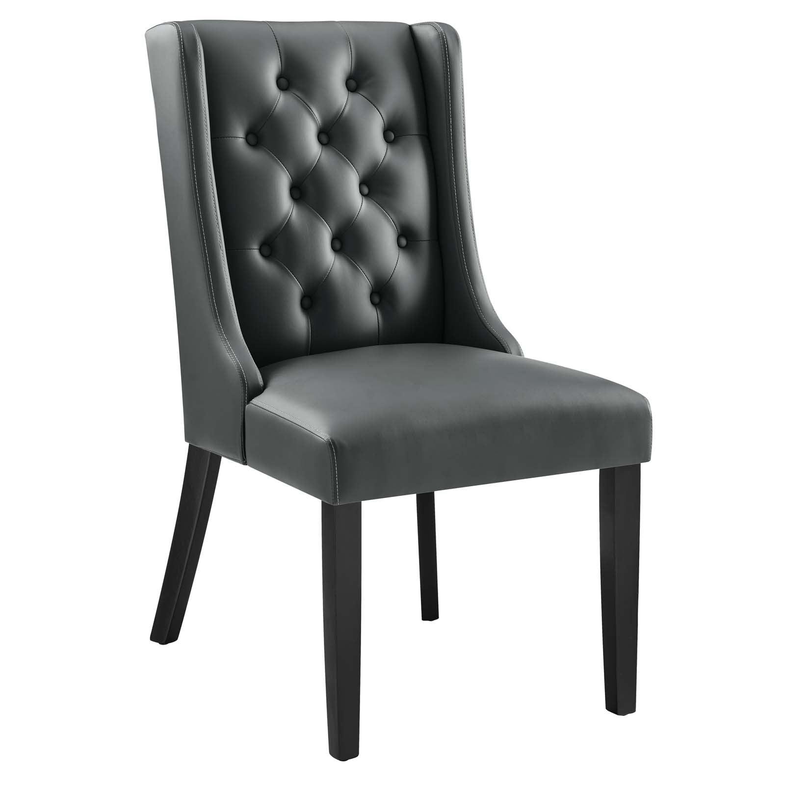 Baronet Button Tufted Vegan Leather Dining Chair - East Shore Modern Home Furnishings
