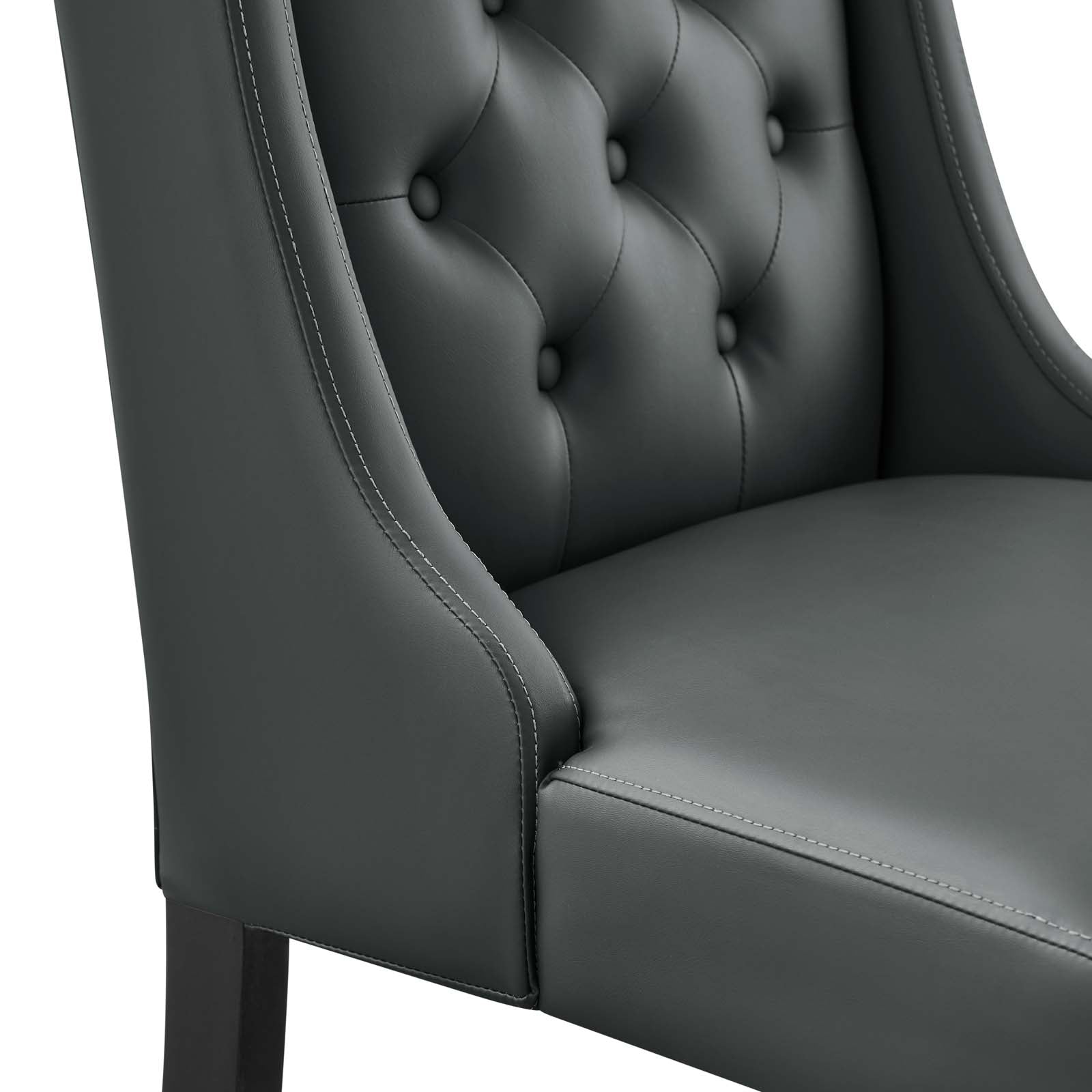 Baronet Button Tufted Vegan Leather Dining Chair - East Shore Modern Home Furnishings