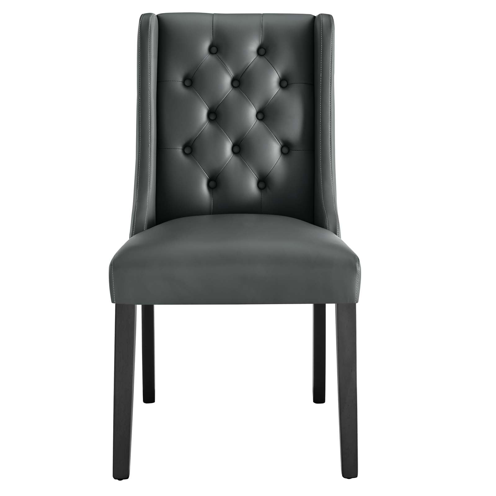 Baronet Button Tufted Vegan Leather Dining Chair - East Shore Modern Home Furnishings