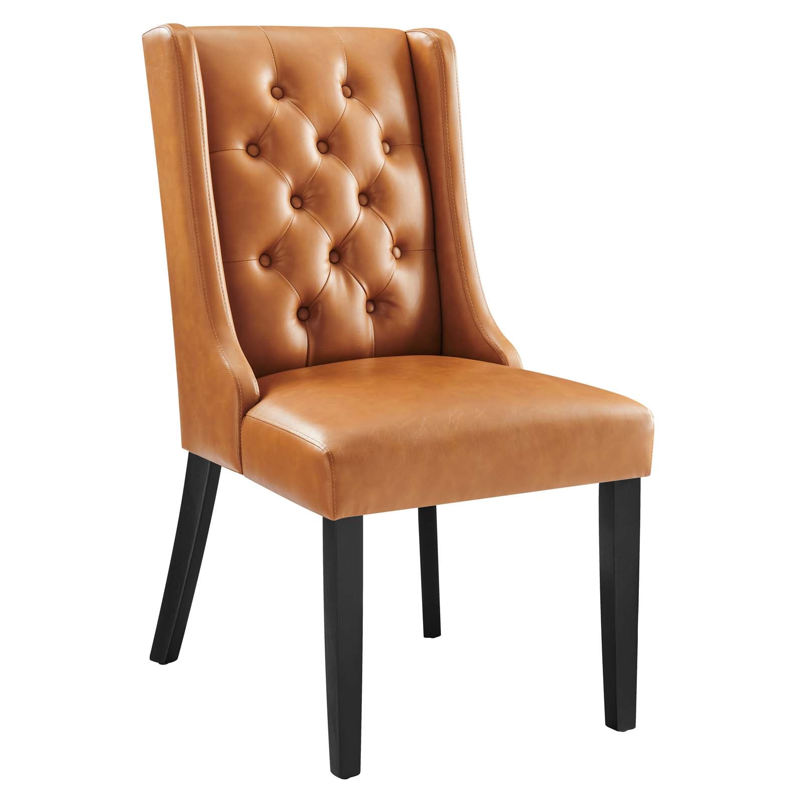 Baronet Button Tufted Vegan Leather Dining Chair - East Shore Modern Home Furnishings