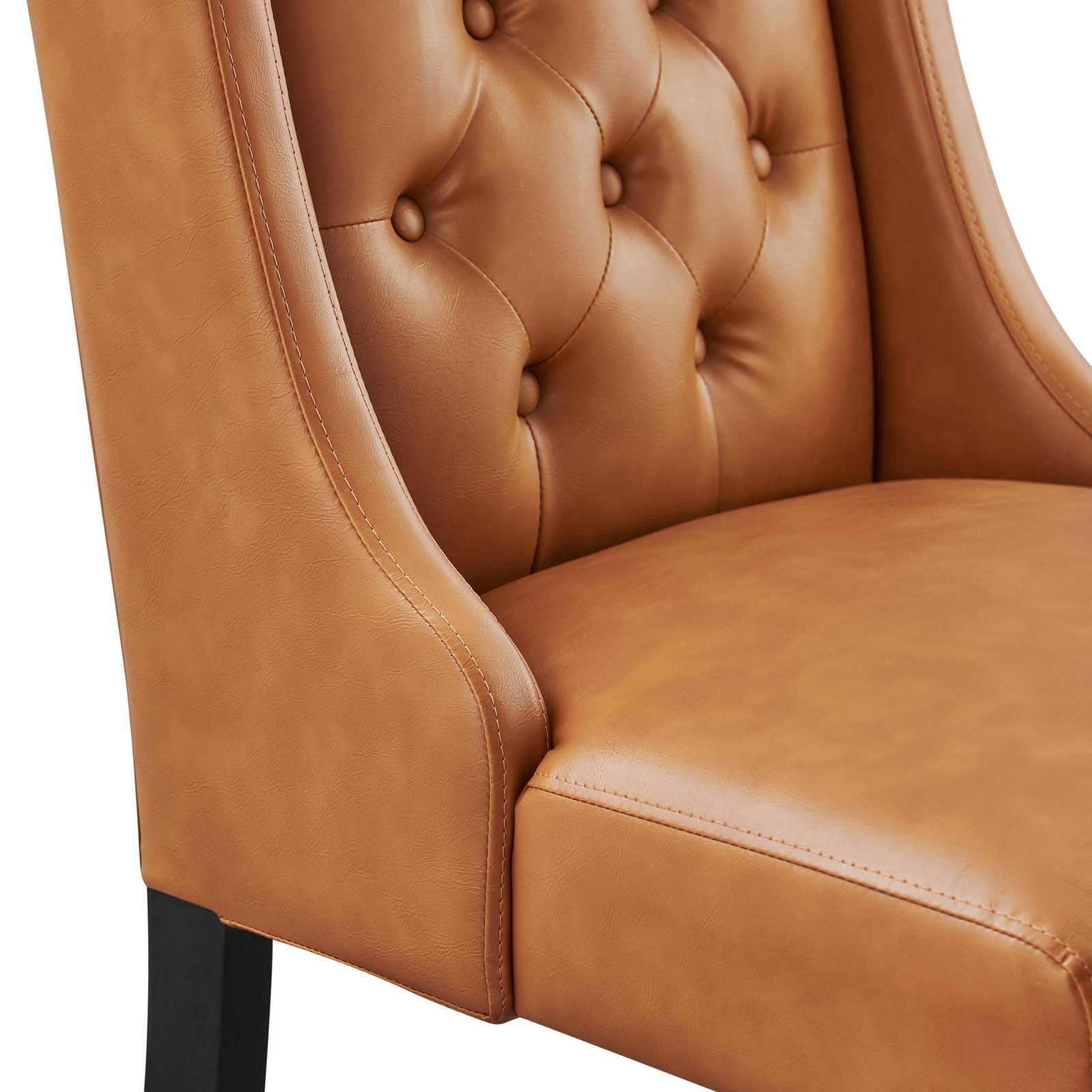 Baronet Button Tufted Vegan Leather Dining Chair - East Shore Modern Home Furnishings