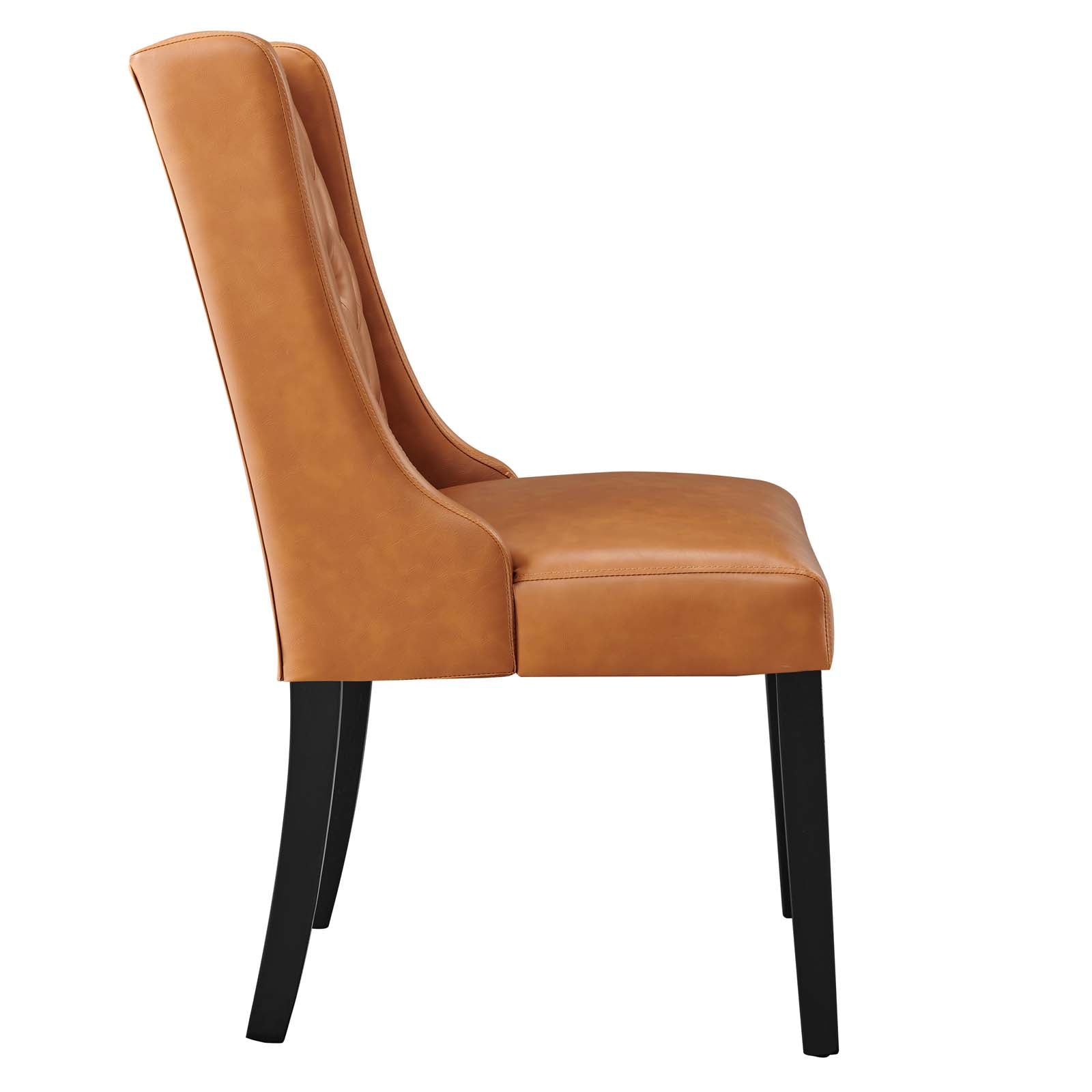 Baronet Button Tufted Vegan Leather Dining Chair - East Shore Modern Home Furnishings