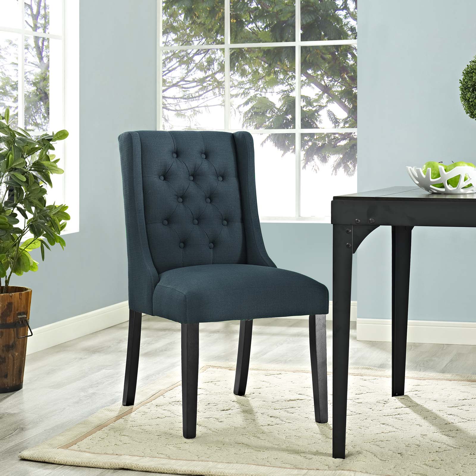 Baronet Button Tufted Fabric Dining Chair - East Shore Modern Home Furnishings