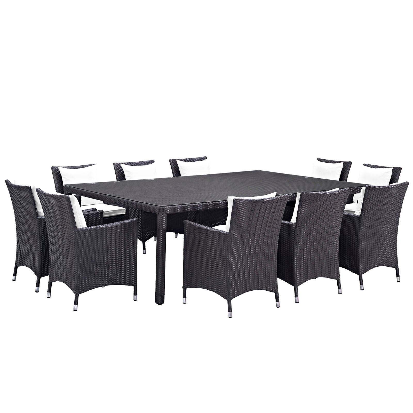 Convene 11 Piece Outdoor Patio Dining Set - East Shore Modern Home Furnishings