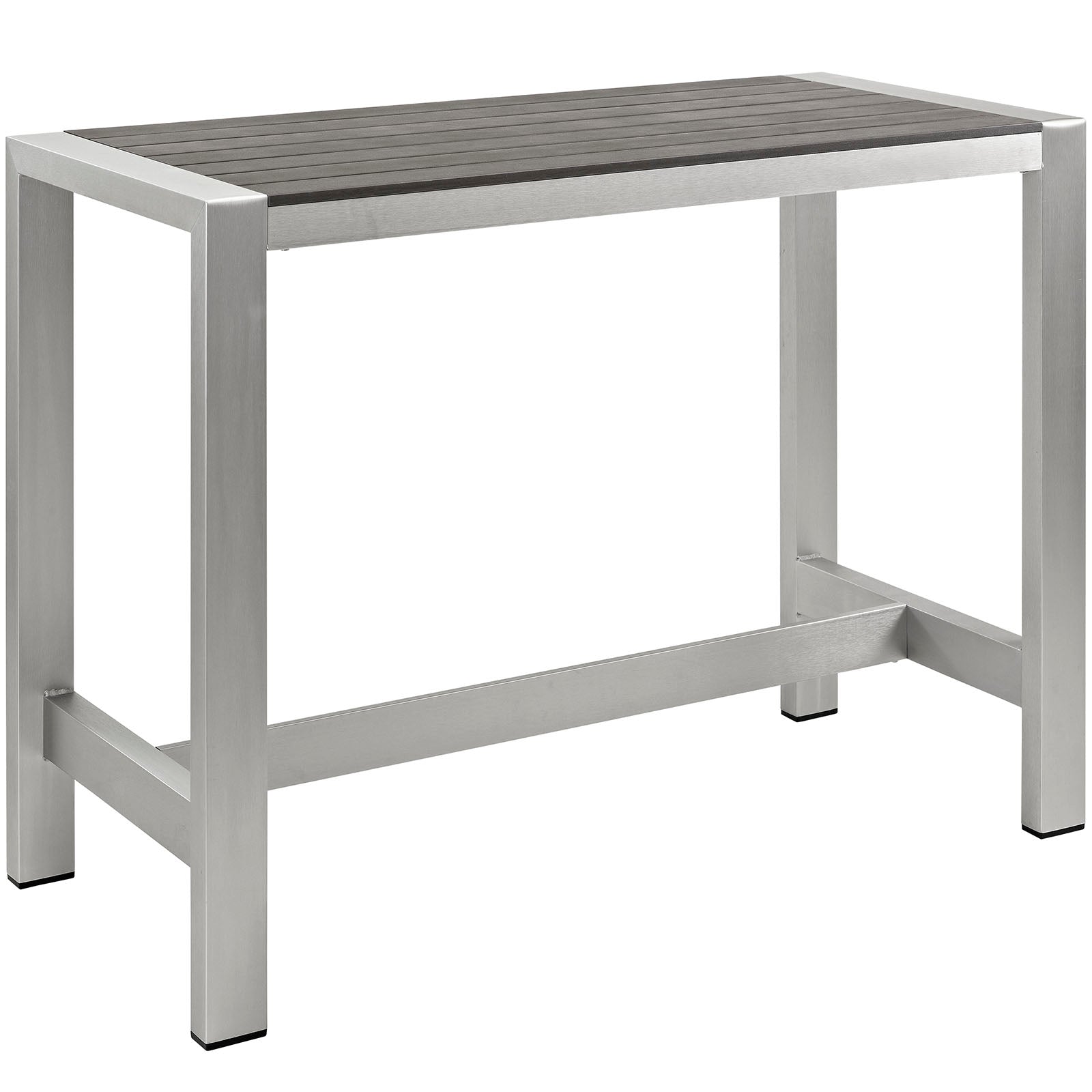 Shore Outdoor Patio Aluminum Rectangle Bar Table - East Shore Modern Home Furnishings