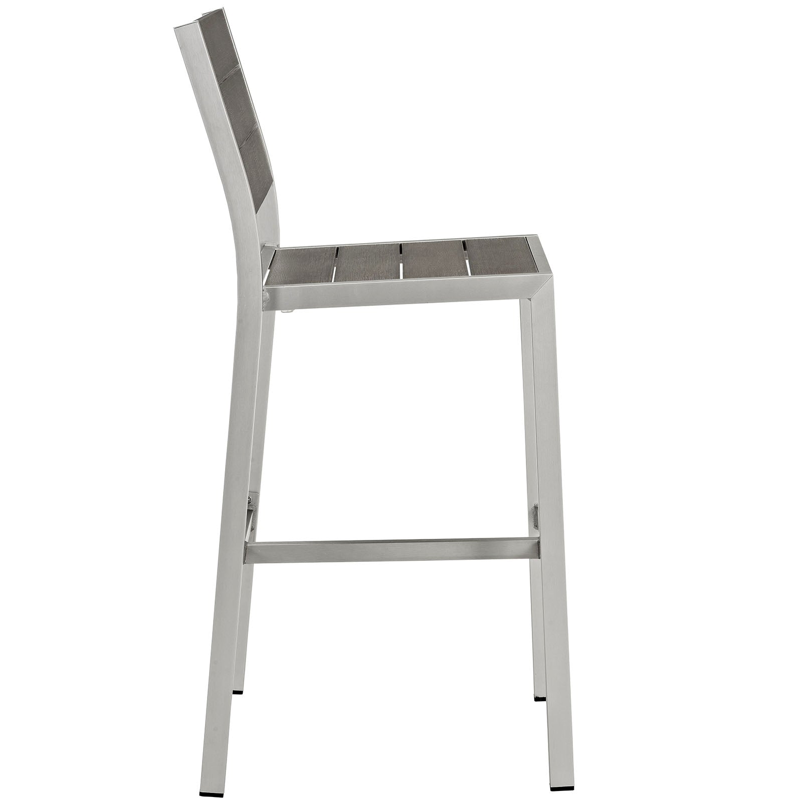 Shore Outdoor Patio Aluminum Armless Bar Stool - East Shore Modern Home Furnishings