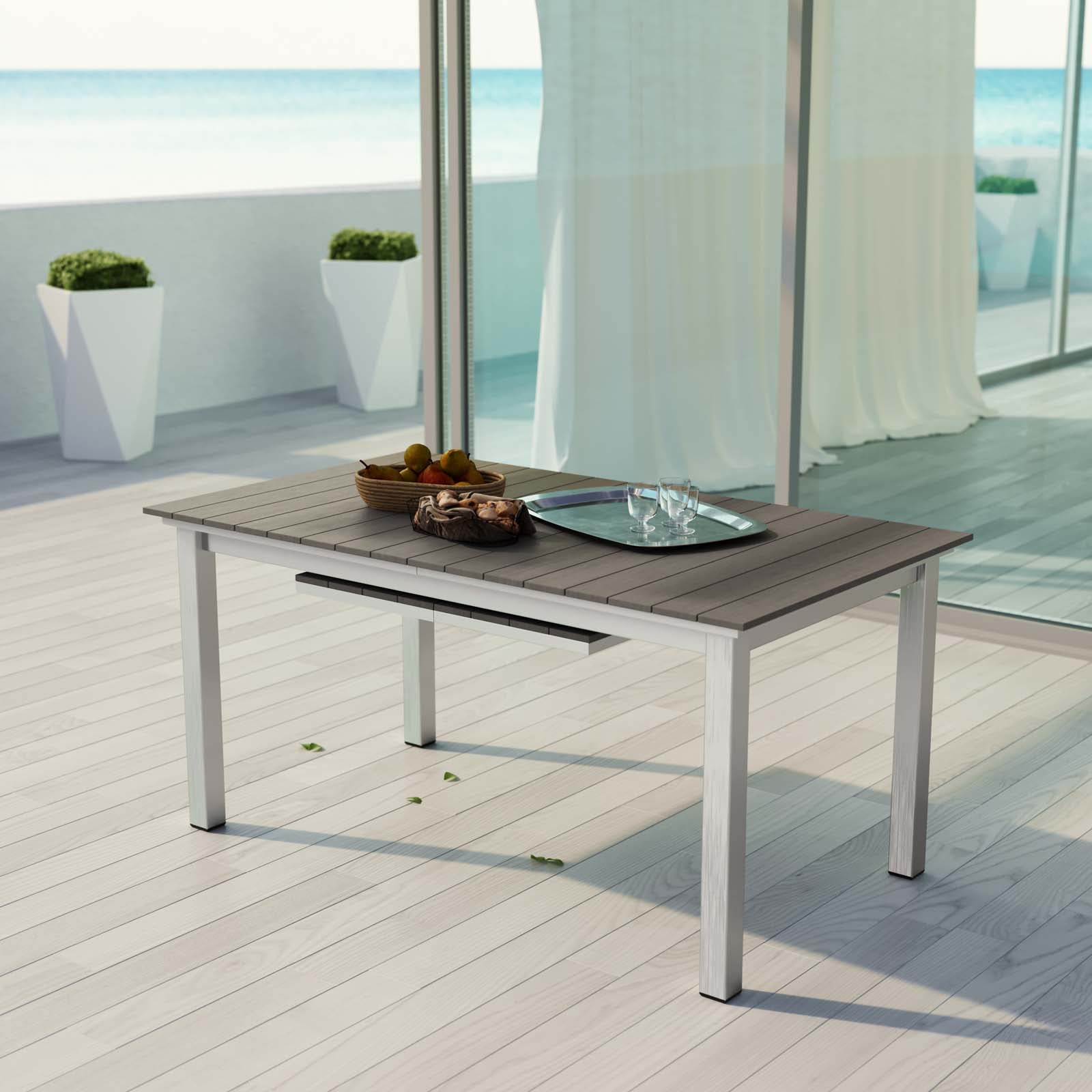 Shore Outdoor Patio Wood Dining Table
