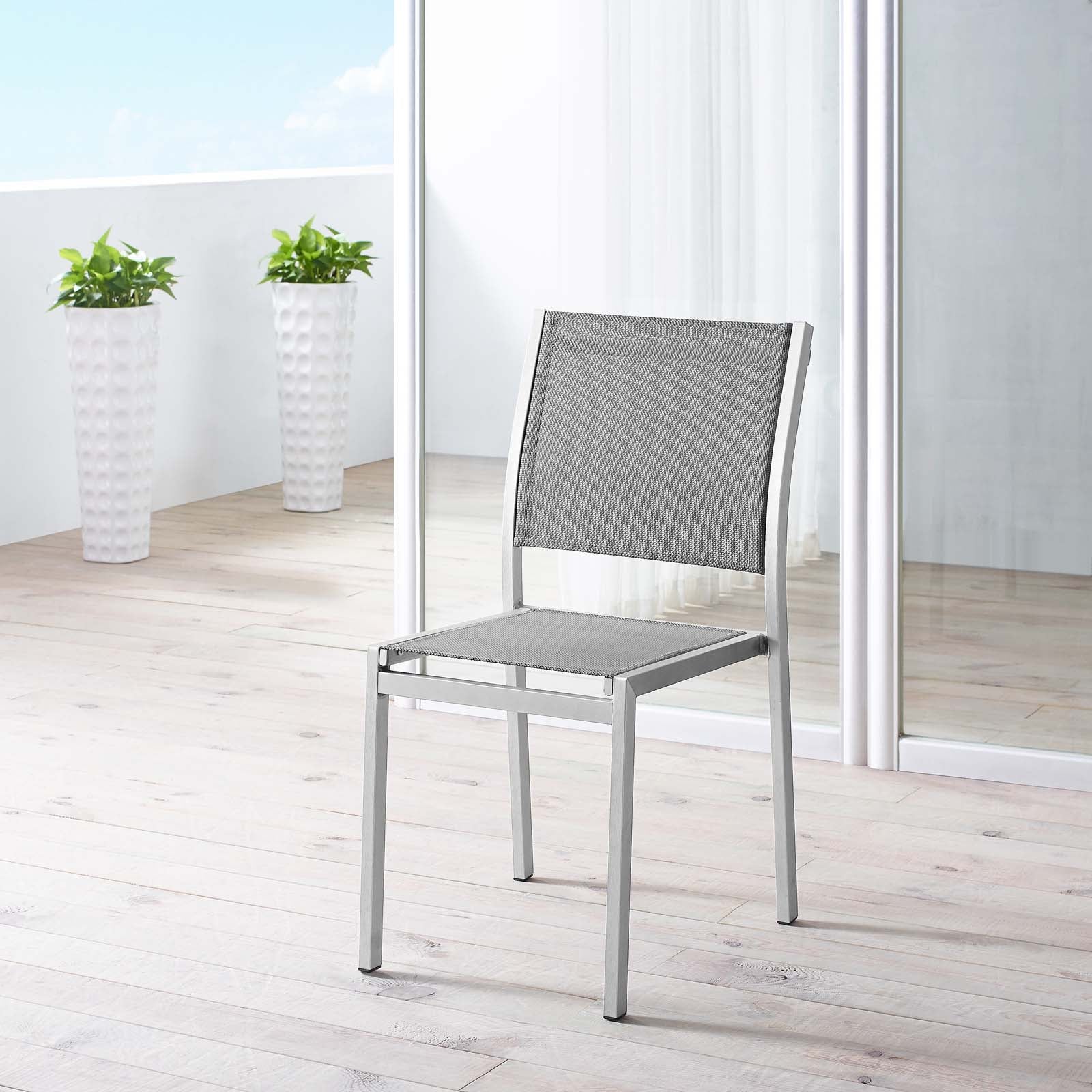 Shore Outdoor Patio Aluminum Side Chair - East Shore Modern Home Furnishings