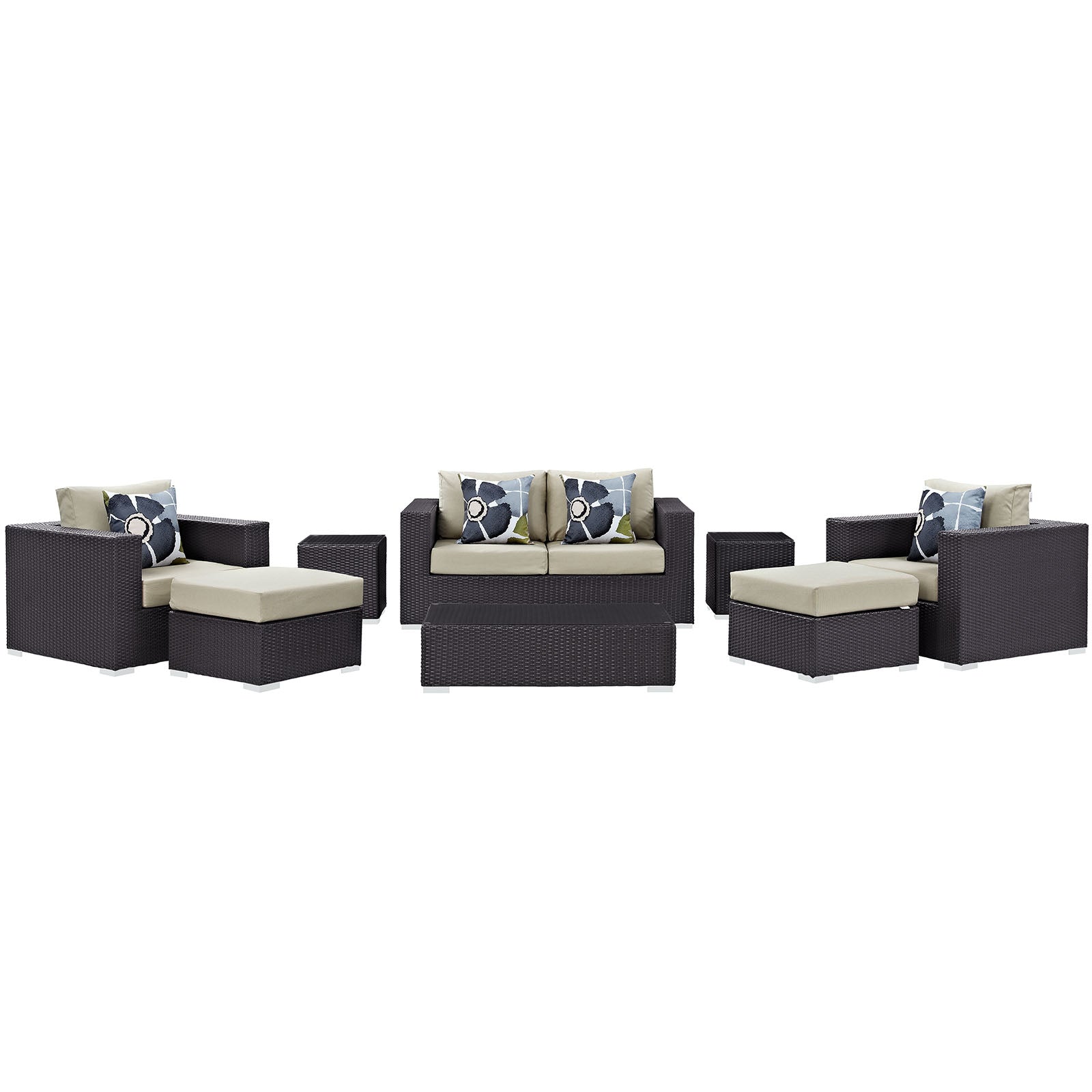 Convene 8 Piece Outdoor Patio Sofa Set - East Shore Modern Home Furnishings