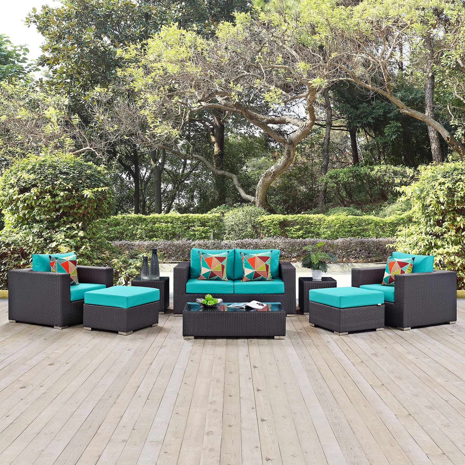 Convene 8 Piece Outdoor Patio Sofa Set - East Shore Modern Home Furnishings