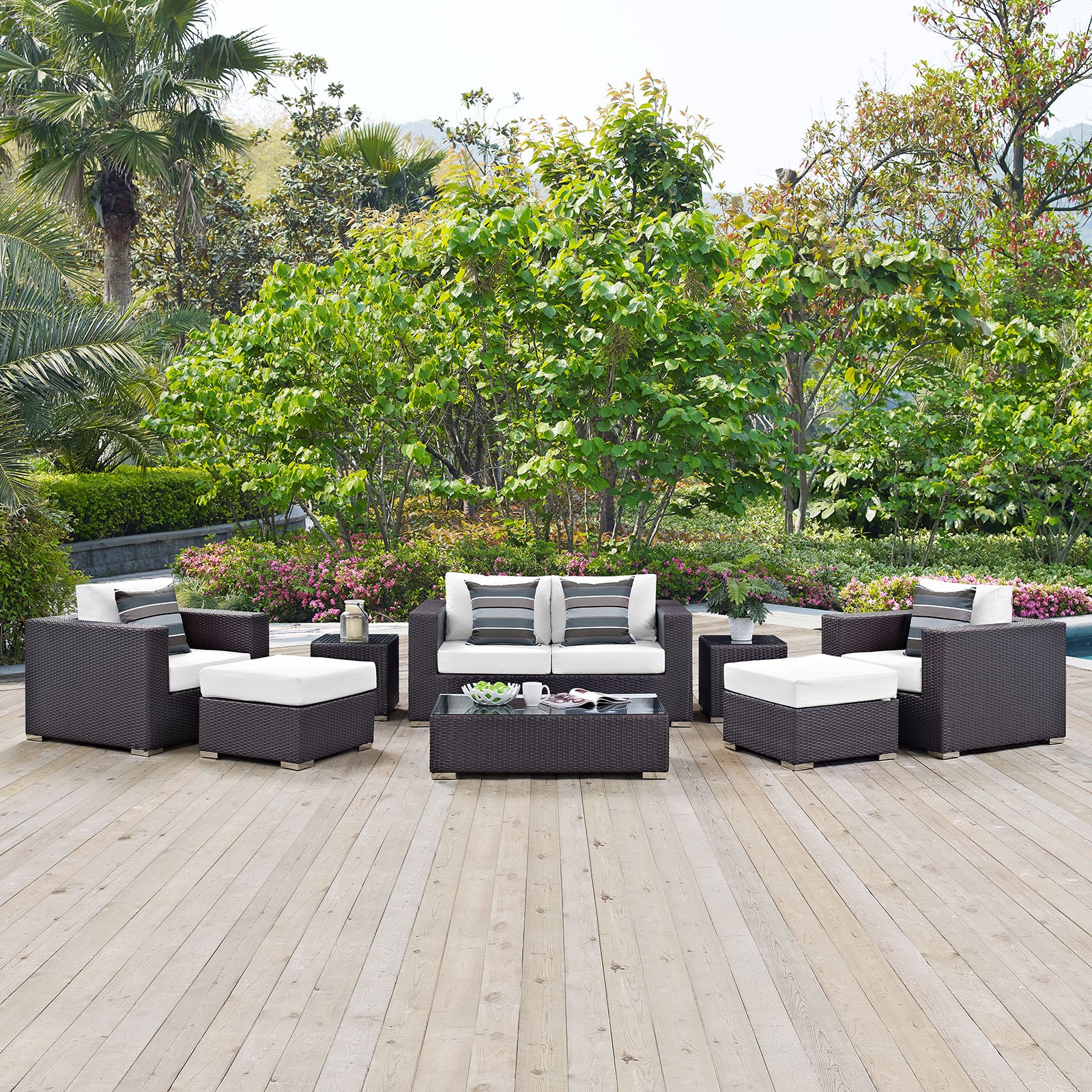 Convene 8 Piece Outdoor Patio Sofa Set - East Shore Modern Home Furnishings