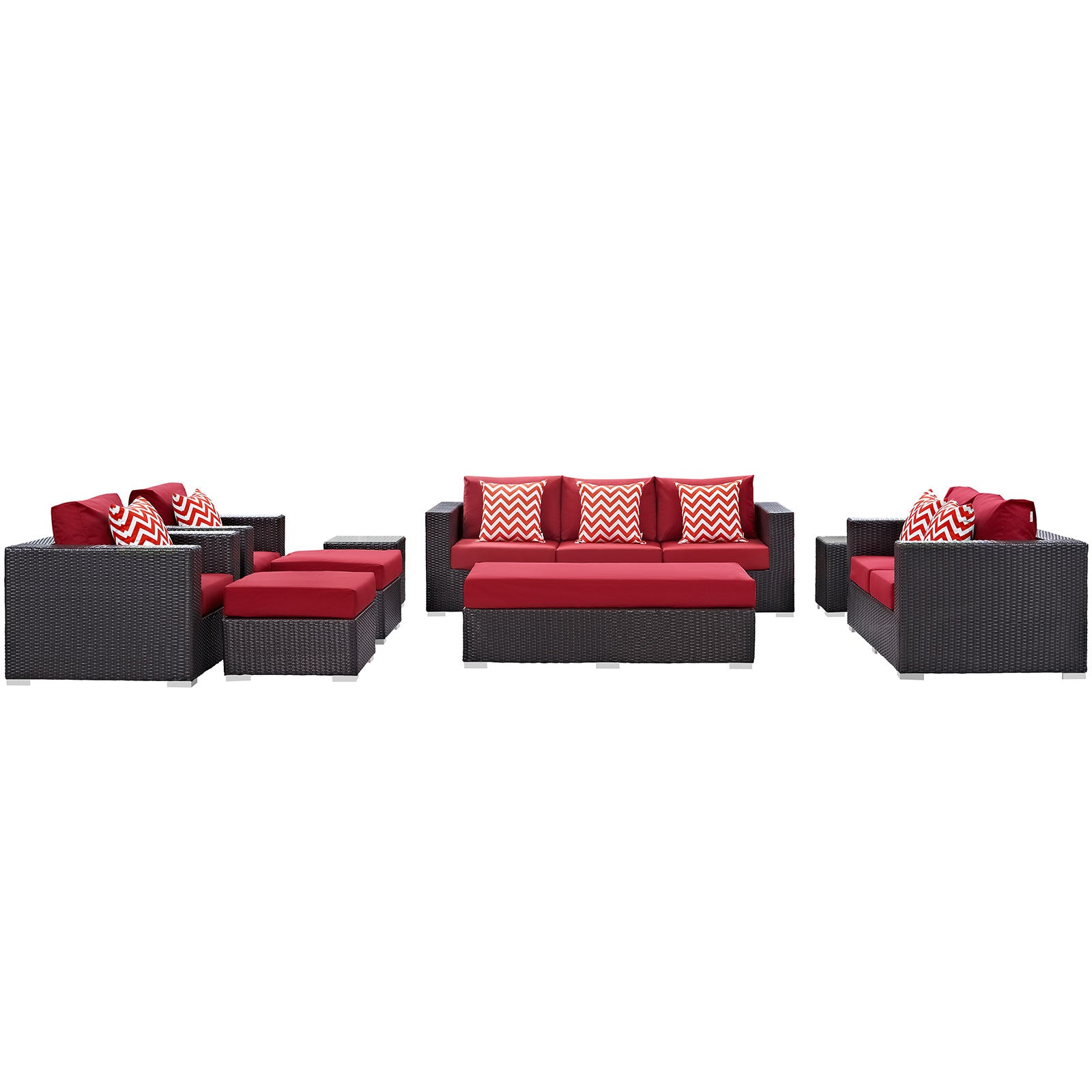 Convene 9 Piece Outdoor Patio Sofa Set