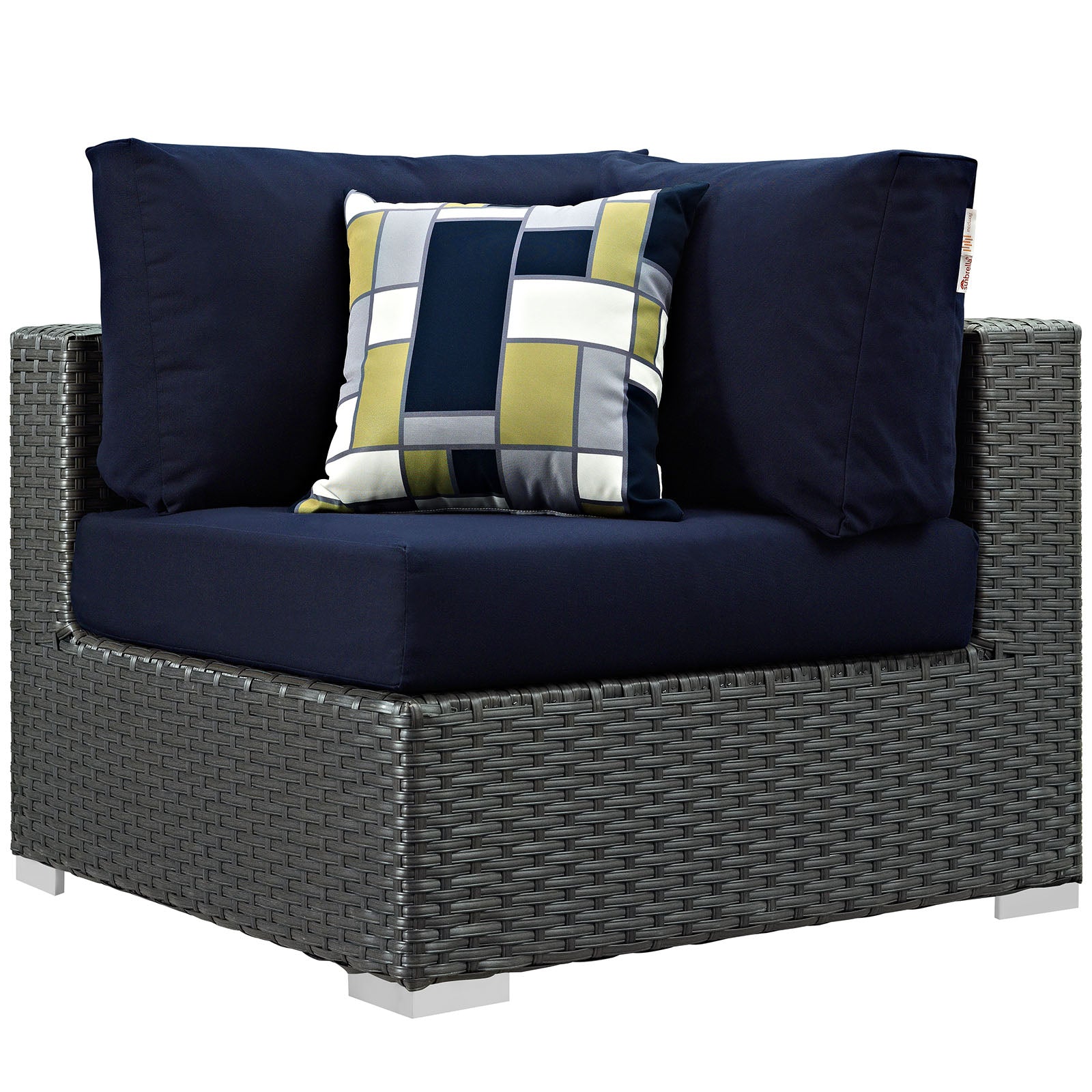 Sojourn 5 Piece Outdoor Patio Sunbrella® Sectional Set - East Shore Modern Home Furnishings