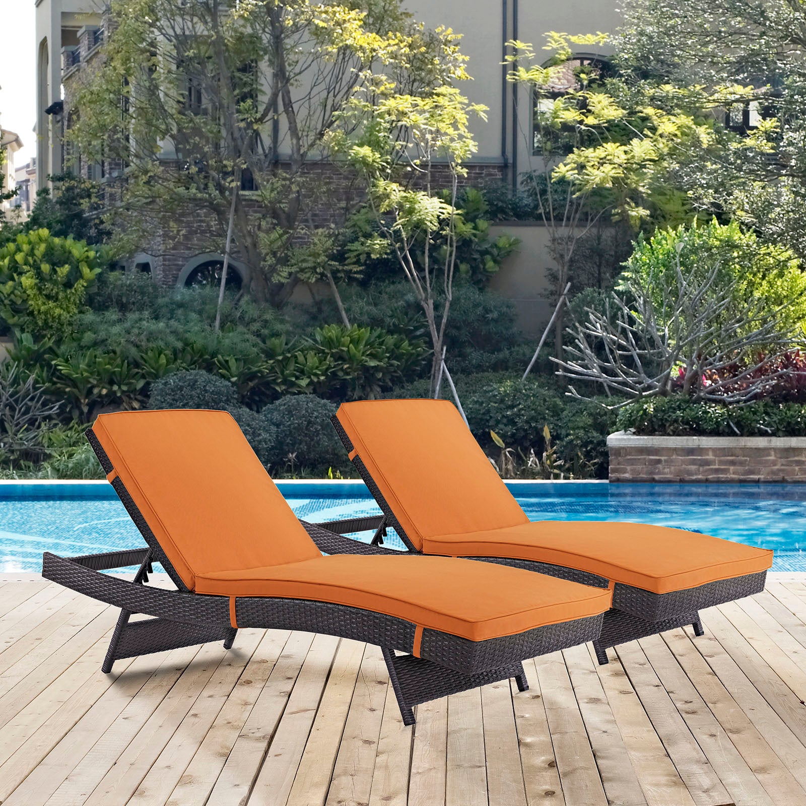 Convene Chaise Outdoor Patio Set of 2 - East Shore Modern Home Furnishings