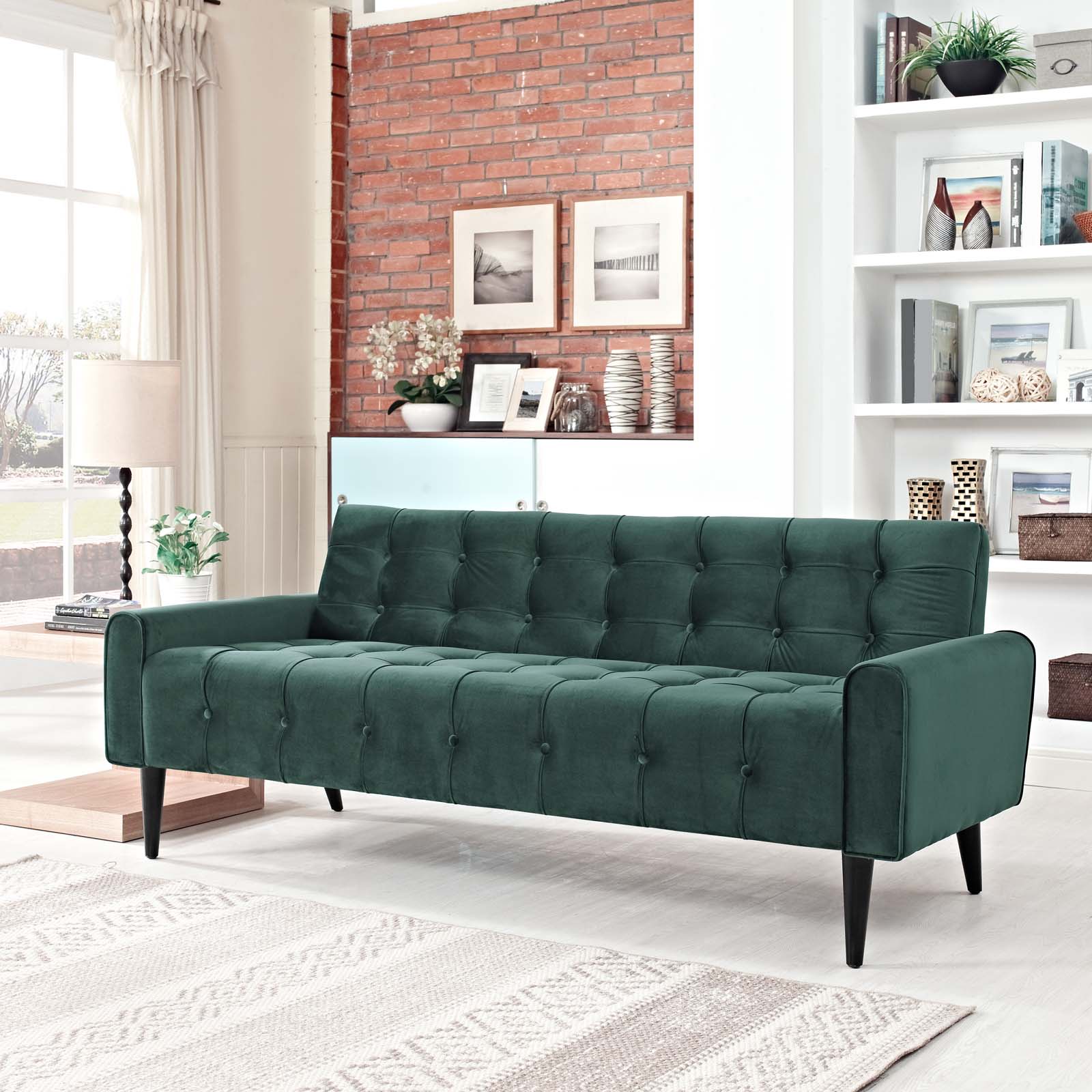 Delve Performance Velvet Sofa - East Shore Modern Home Furnishings