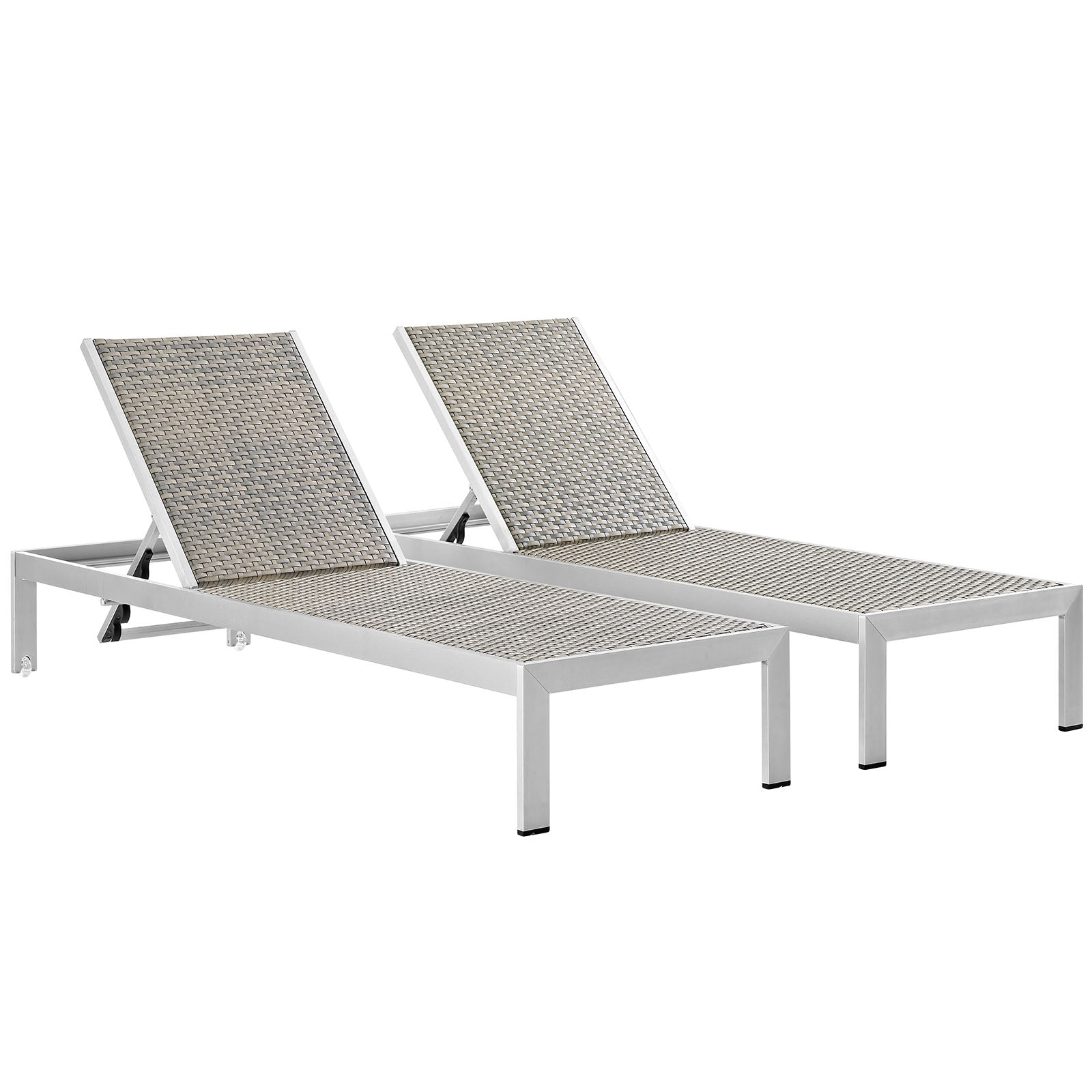 Shore Chaise Outdoor Patio Aluminum Set of 2 - East Shore Modern Home Furnishings