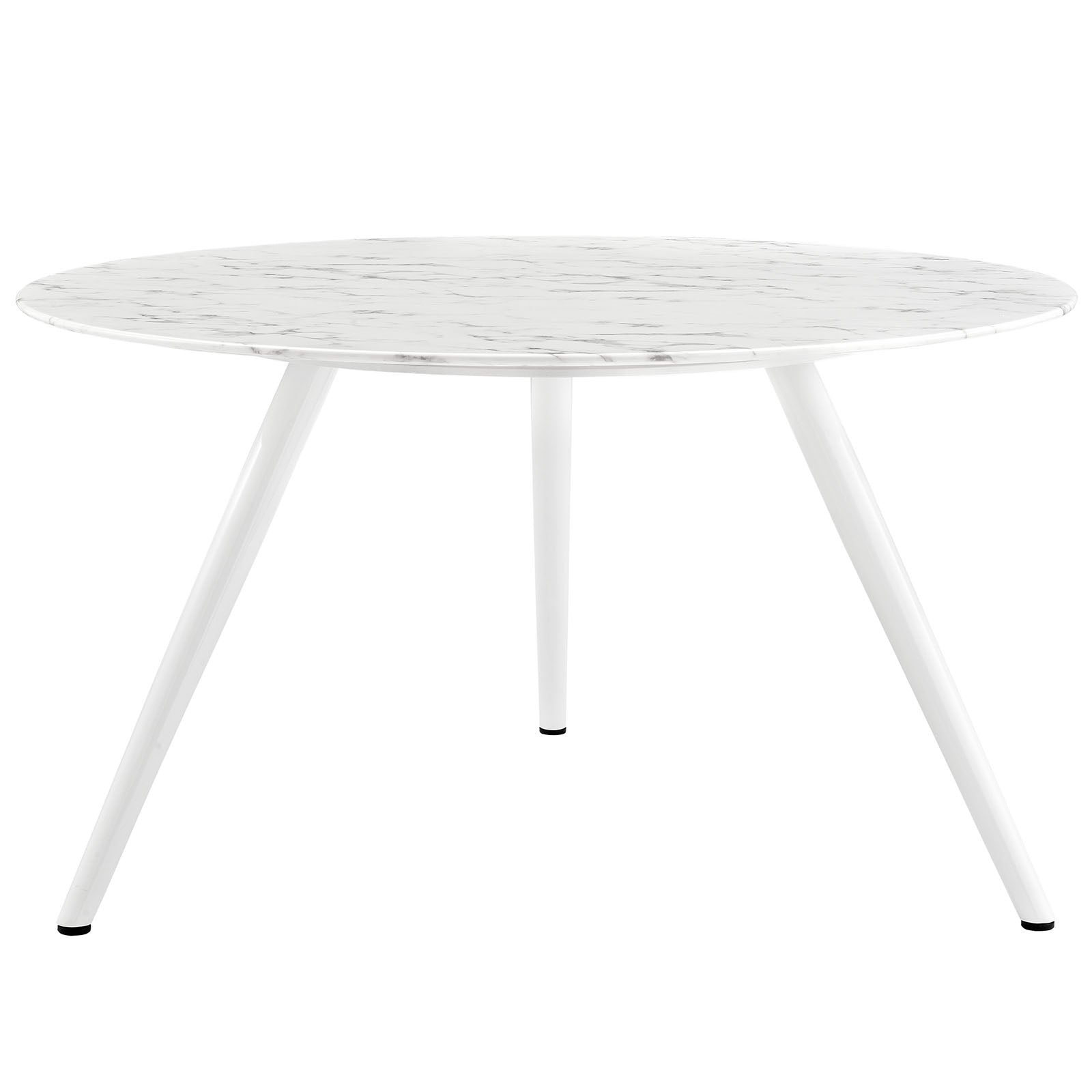 Lippa 54" Round Artificial Marble Dining Table with Tripod Base - East Shore Modern Home Furnishings